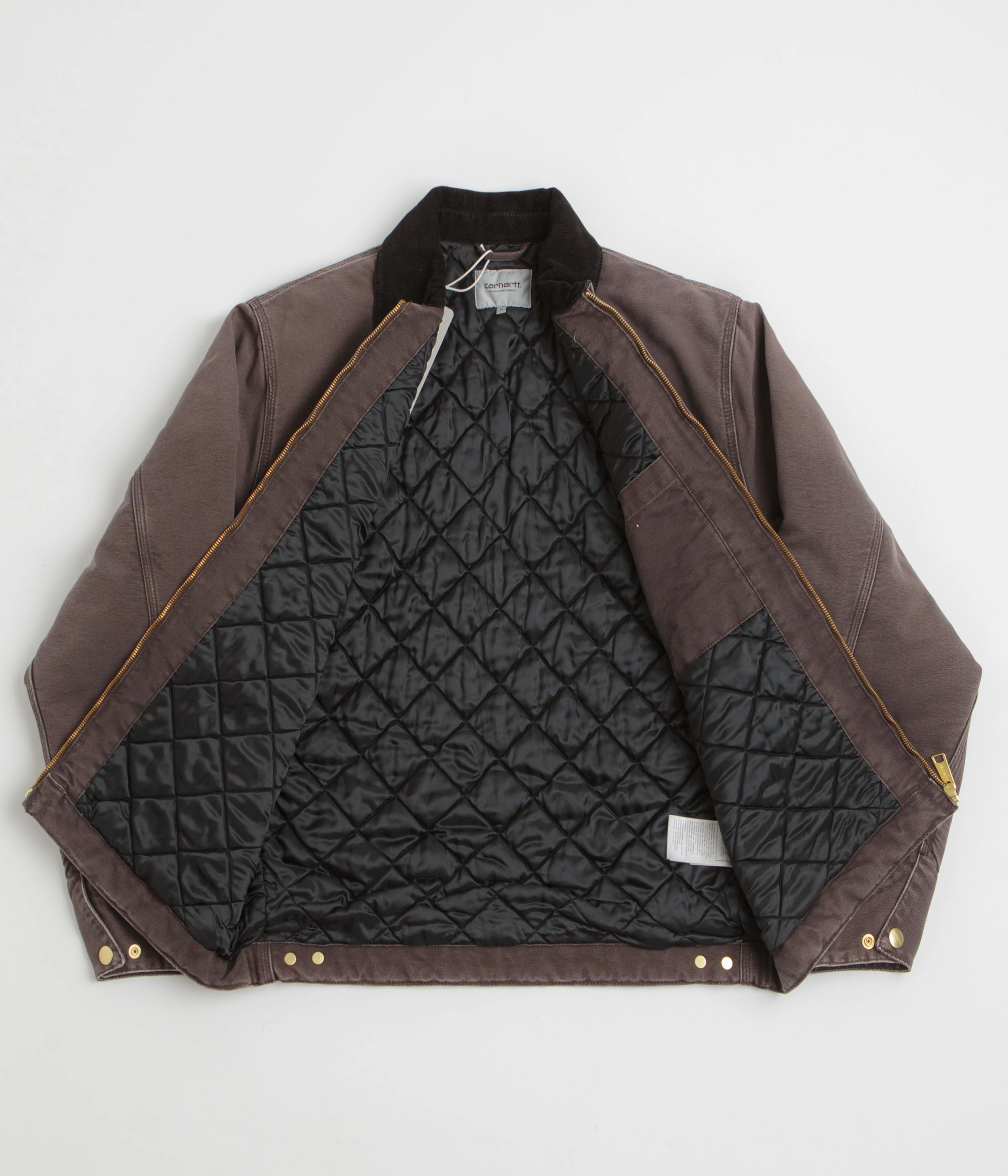 Carhartt OG Detroit Jacket - Tobacco / Black Stone Canvas Patchwork Winter Essentials