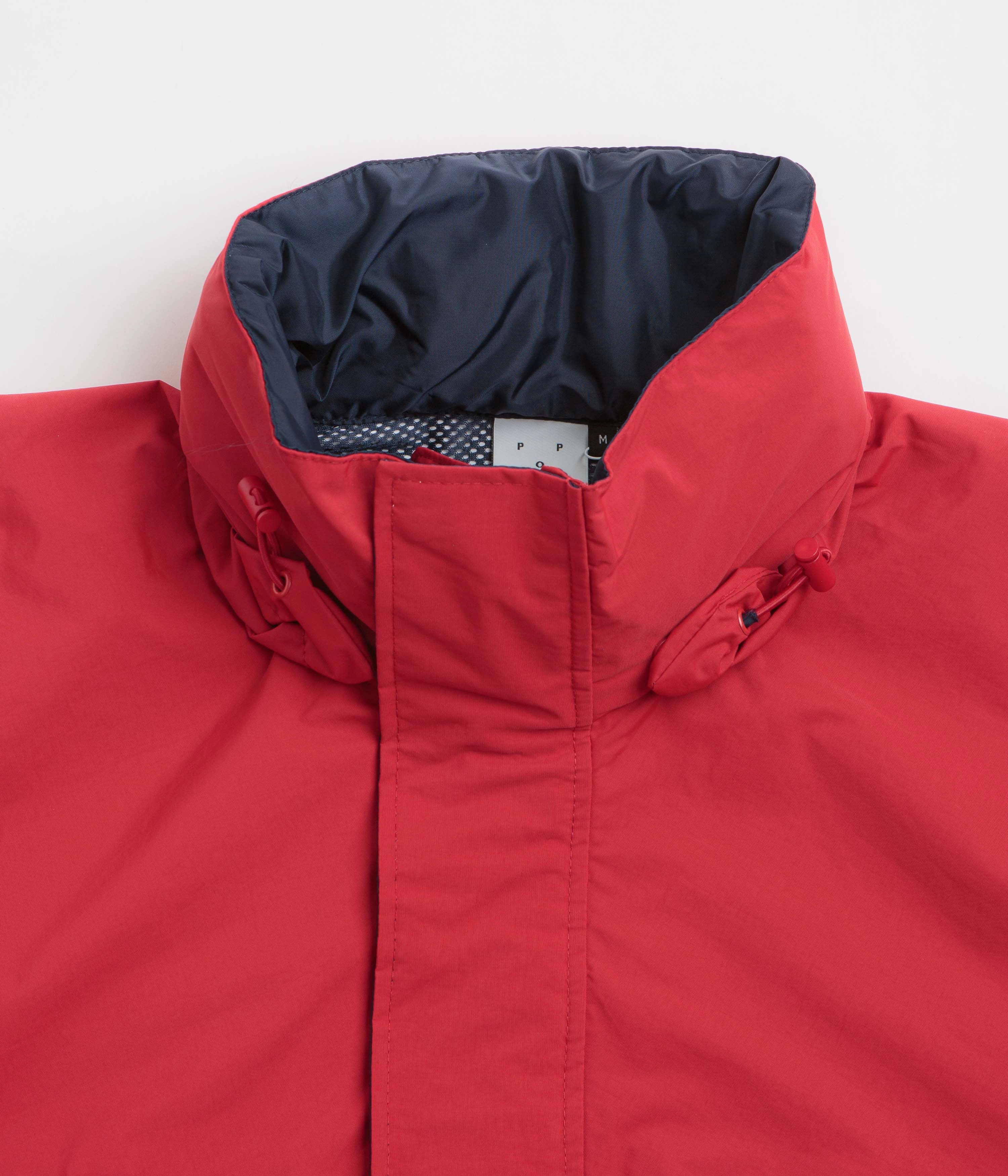 gym - goers Pop Trading Company Nautical Jacket - Haute Red / Navy