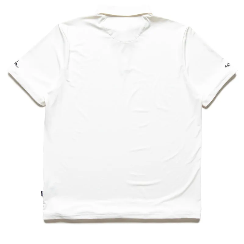 Sleeveless Cut Futura Laboratories x Malbon Golf Poly Performance Polo - White