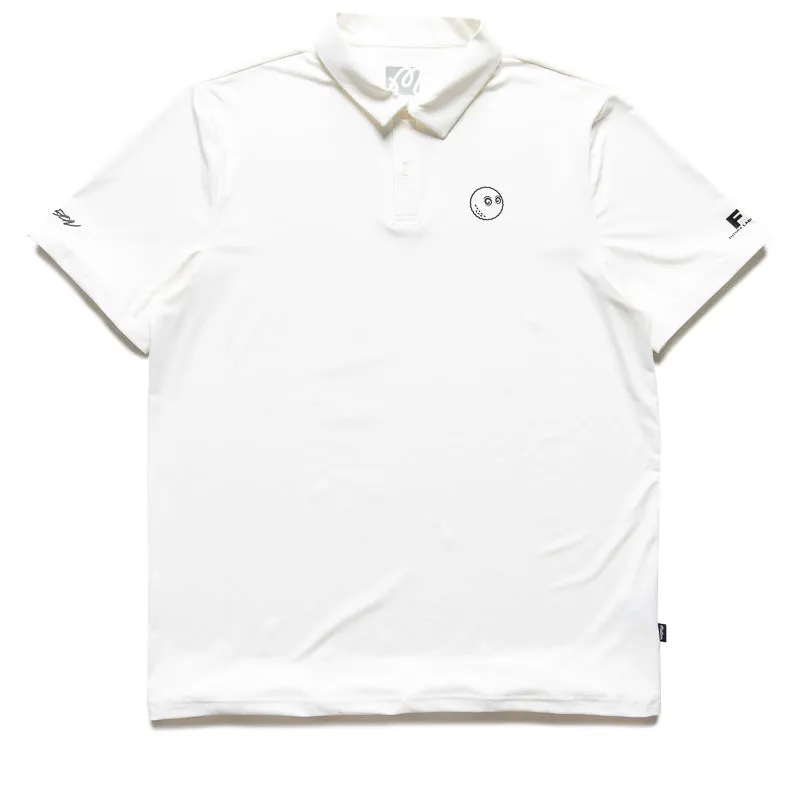 Futura Laboratories x Malbon Golf Poly Performance Polo - White Sporty Look
