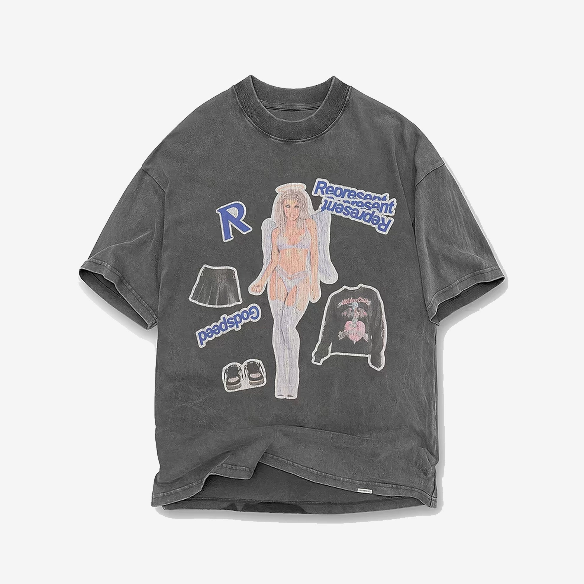 Relax Vibe Club Mode REPRESENT | QUESTION YOUR INNOCENCE T-SHIRT { VINTAGE GREY