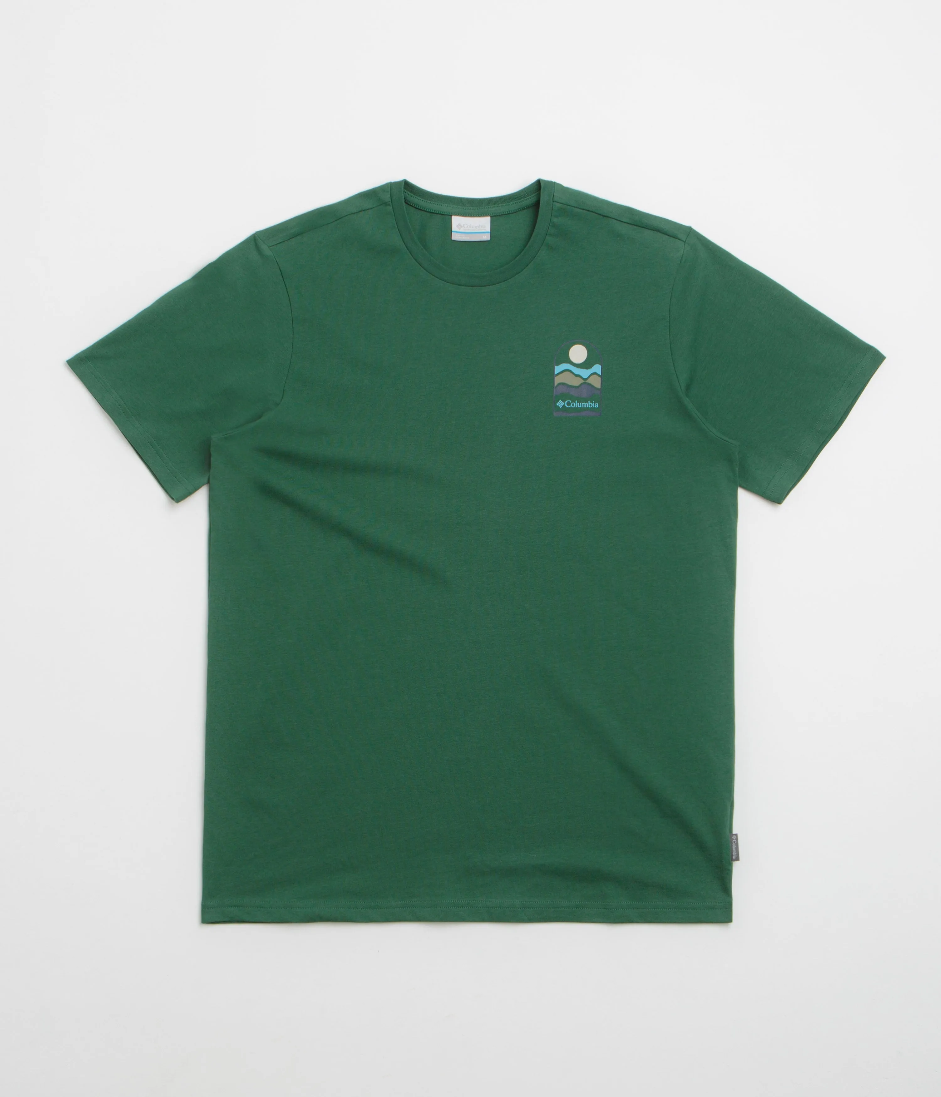 Columbia Explorers Canyon Back T-Shirt - Rain Forest / Get Hiked Slim-fit Above knee
