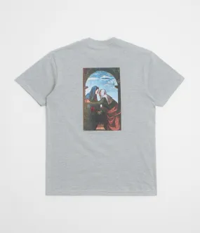 Fucking Awesome Believe T-Shirt - Grey Heather Layered Hem Reinforcement Sneakers