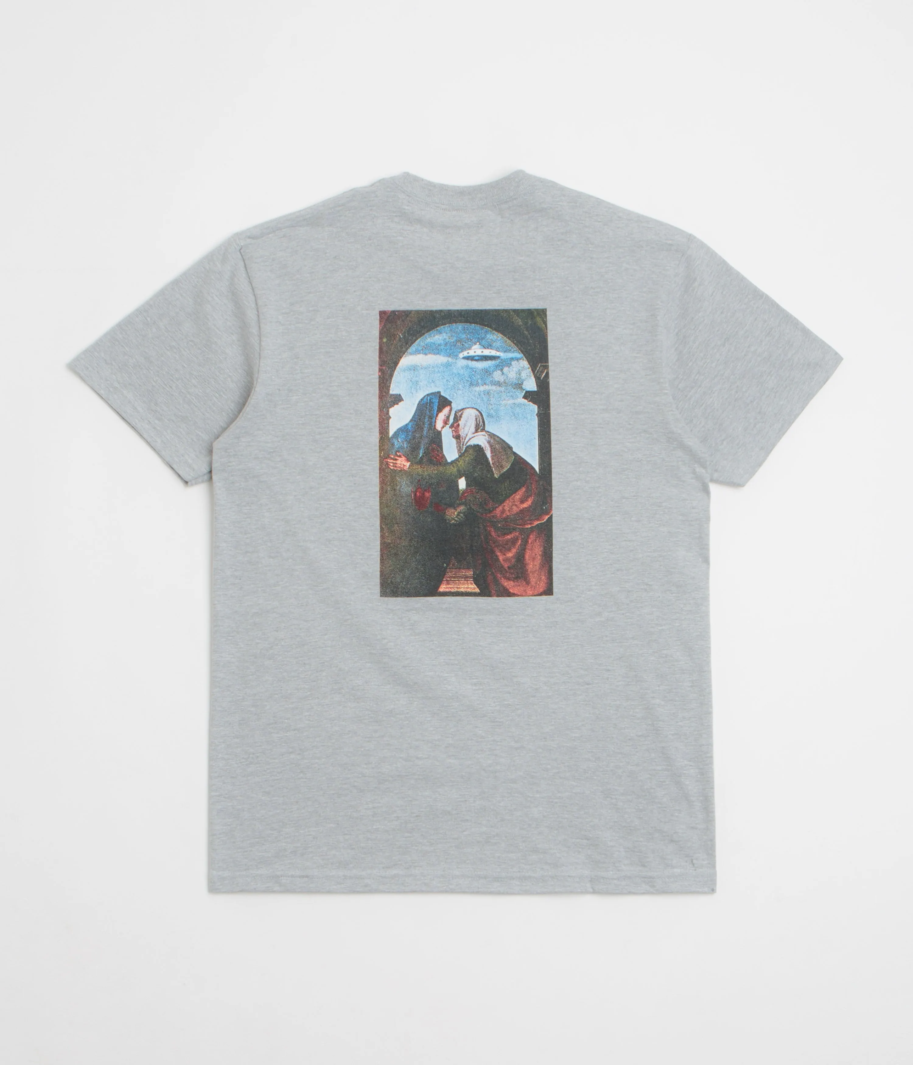 Fucking Awesome Believe T-Shirt - Grey Heather Layered Hem Reinforcement Sneakers