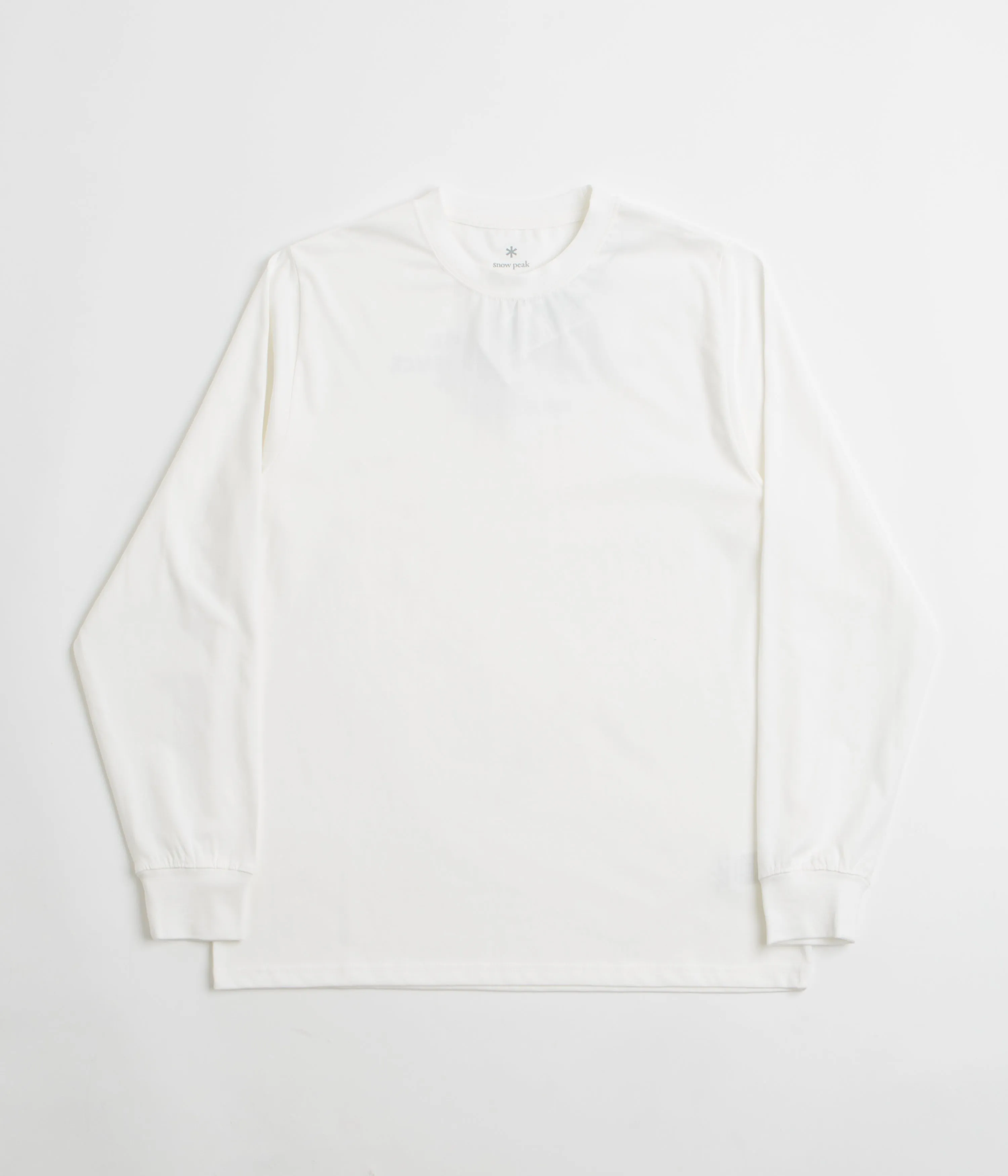 Snow Peak Typography Long Sleeve T-Shirt - Off White pleats