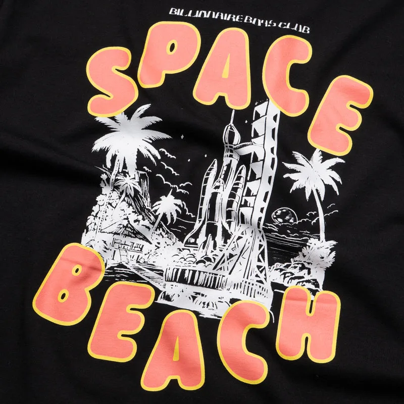 Flexible Shoulder Construction Billionaire Boys Club Space Beach Tee - Black