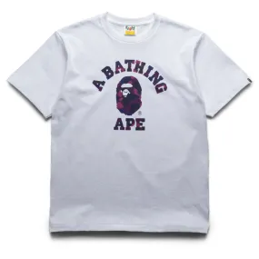 billiards venue A Bathing Ape Color Camo College Tee - White/Purple