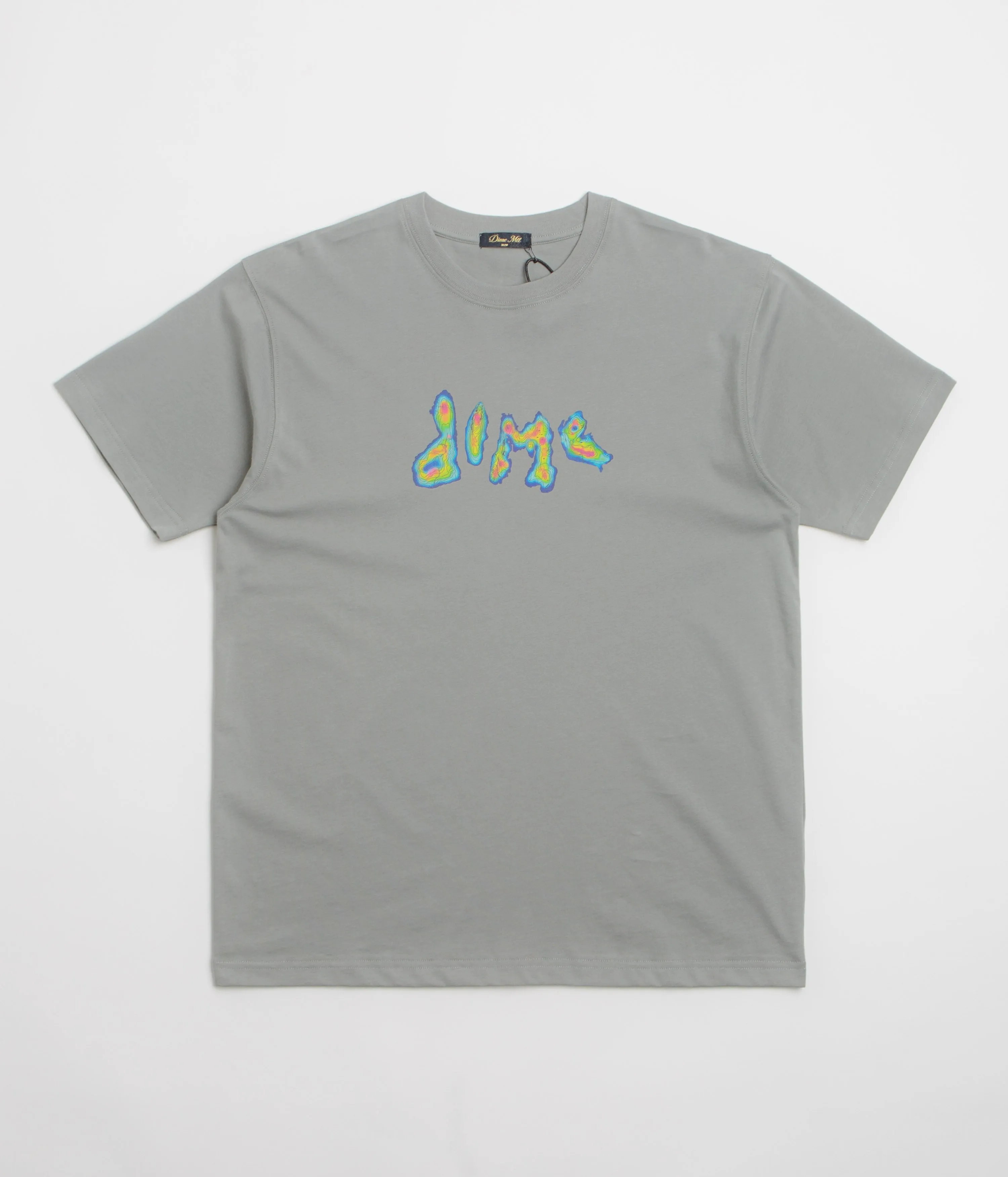 regular length Fade Resistant Dye Dime Topo T-Shirt - Gravel