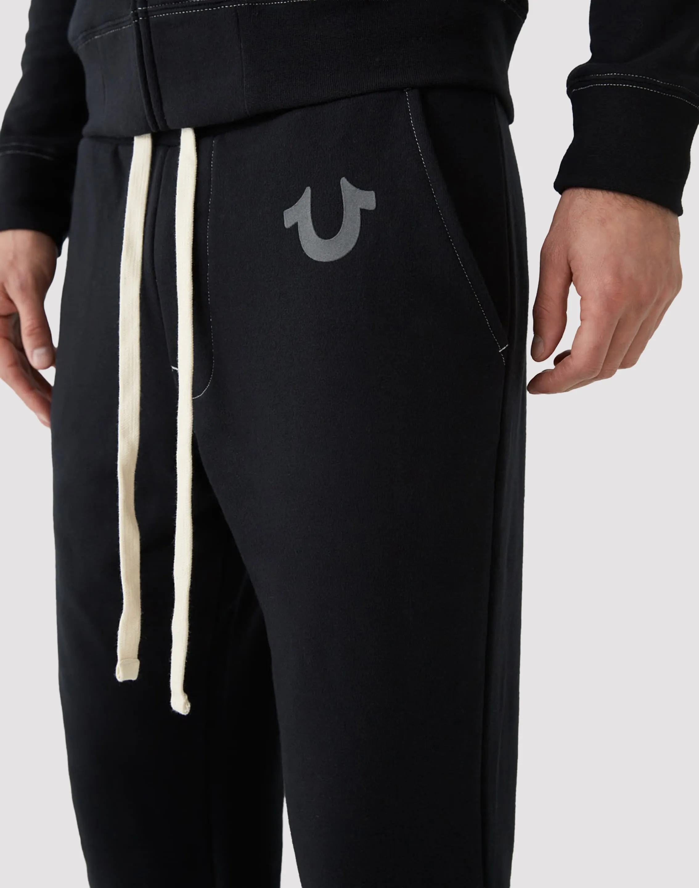 True Religion Classic Logo Joggers Breathable knit Cozy Wrap