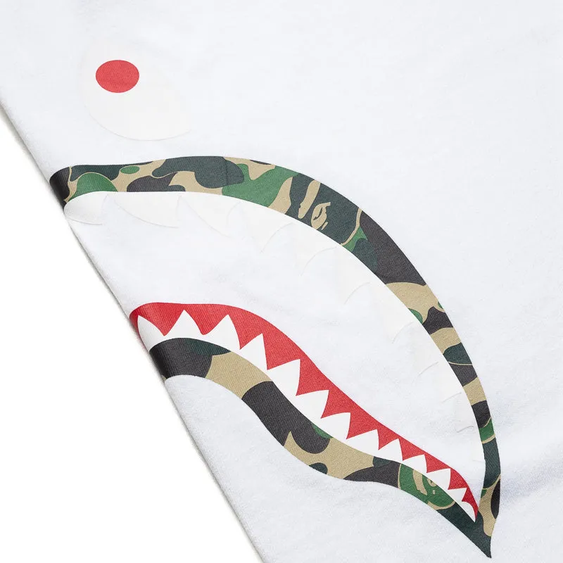vacation Shopping Mall A Bathing Ape ABC Camo Side Shark Tee - White/Green