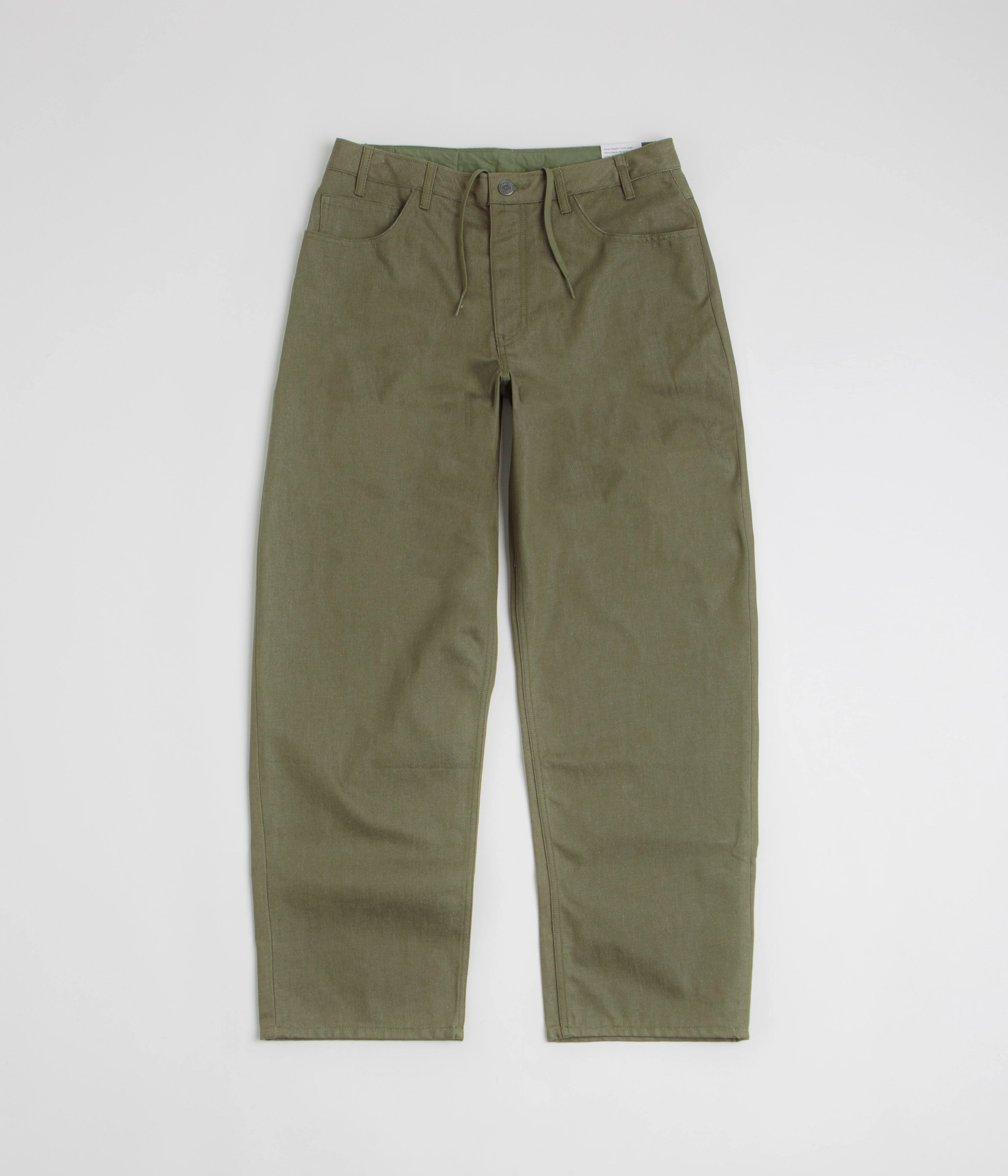 Nike SB Loose Denim Pants - Medium Olive Minimal Look Elastic Cuff