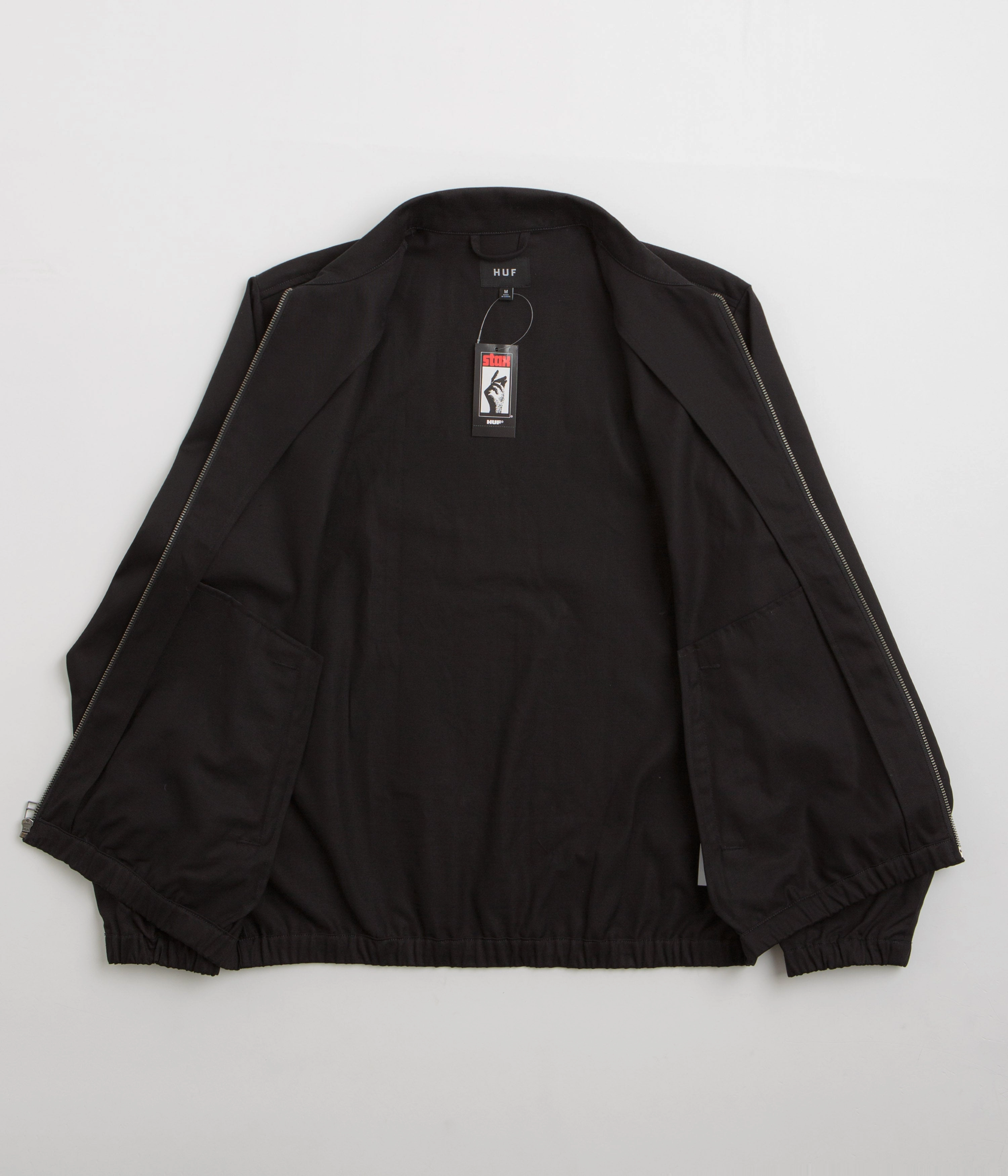High Neck Protection Meditation HUF Stax Jacket - Black