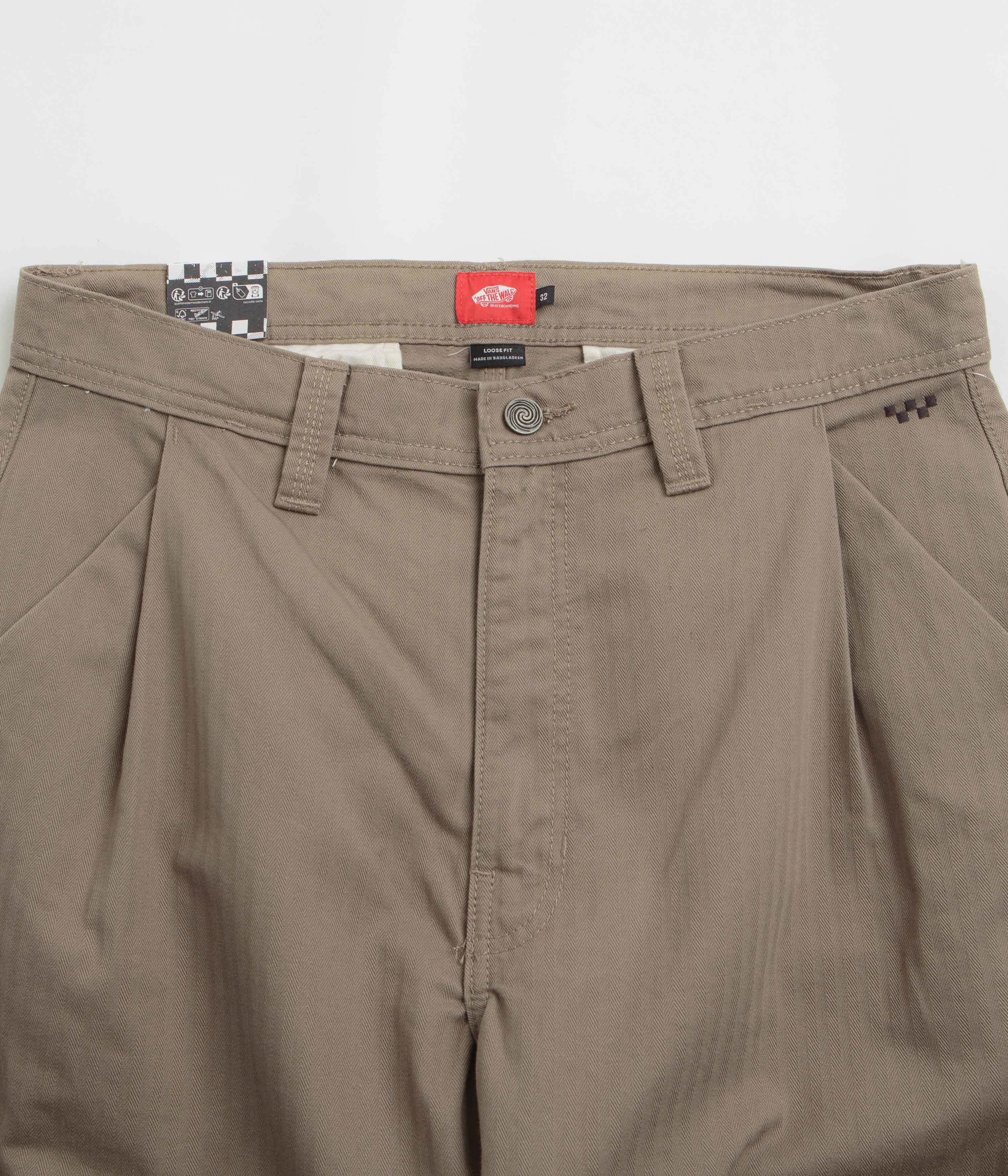 Vans Skate Loose Pleated Pants - Walnut Flexible Gusset