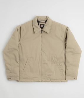 Dickies Eisenhower Puffer Jacket - Khaki Flexible Shoulder Panels Trail Style