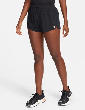Sporty Edge One-of-a-kind AeroSwift Dri-FIT ADV 3" Running Shorts - Black/White