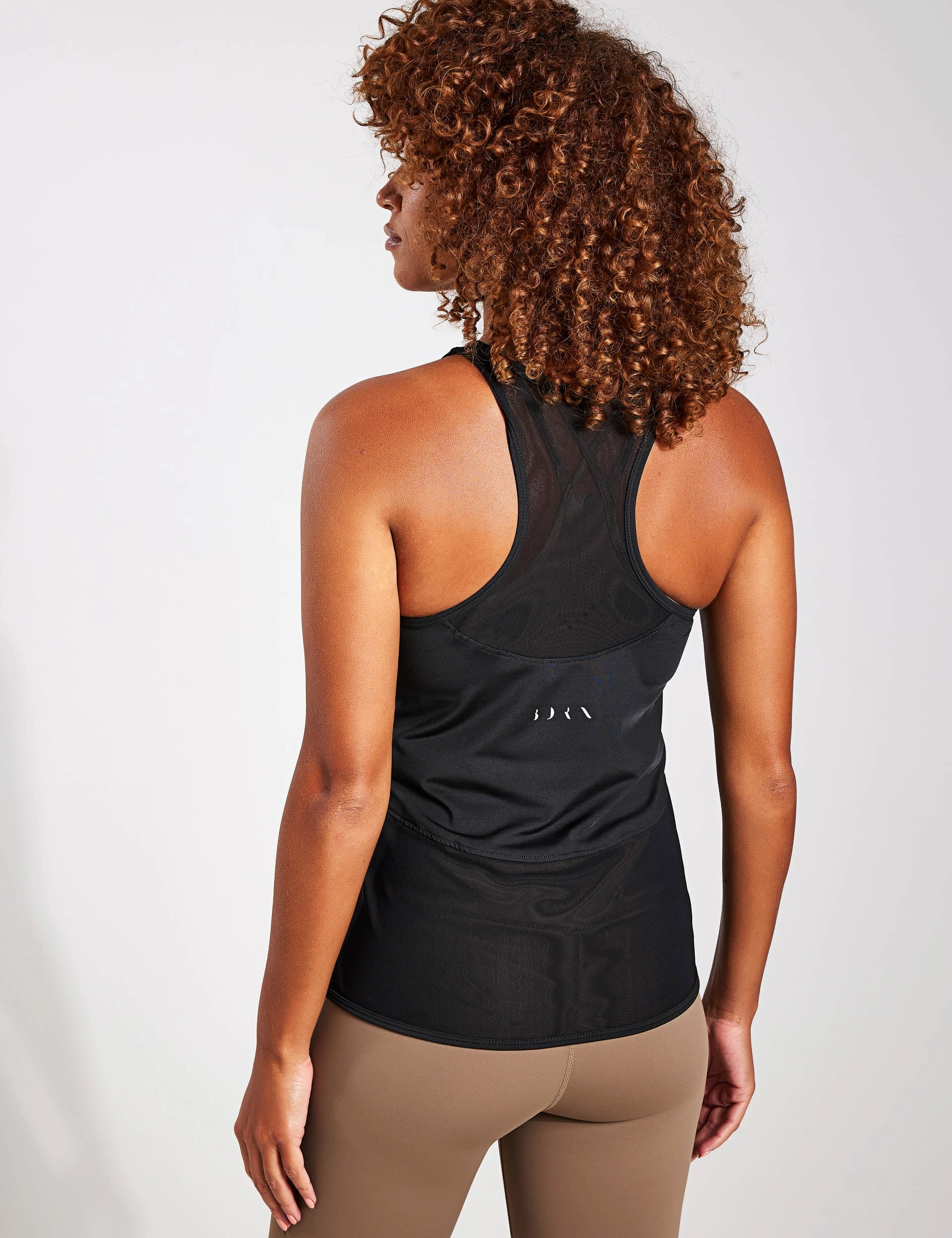 jerky movement simple appearance Kiava Mesh Tank - Black