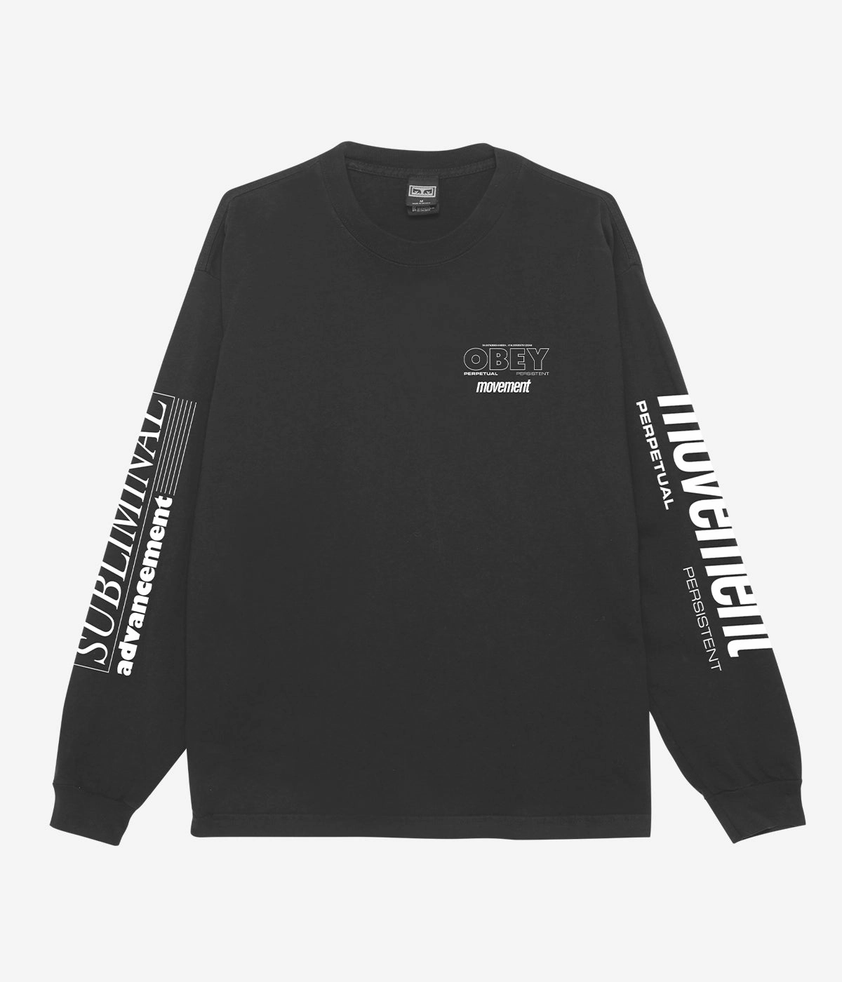 Obey persistent movement  Ls T-Shirt Anti Pilling Finish