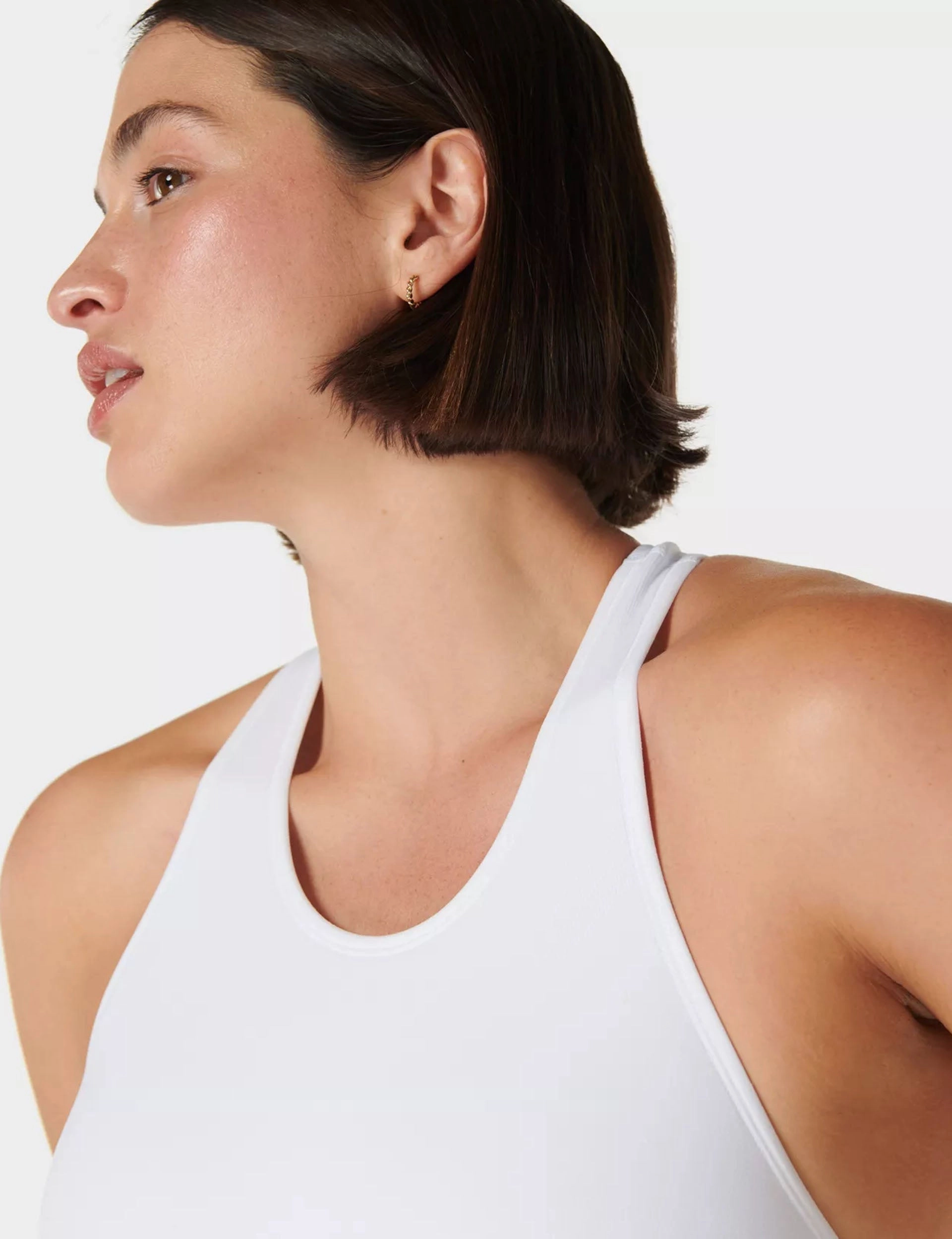 adjustable material Stamina Seamless Sports Bra - White