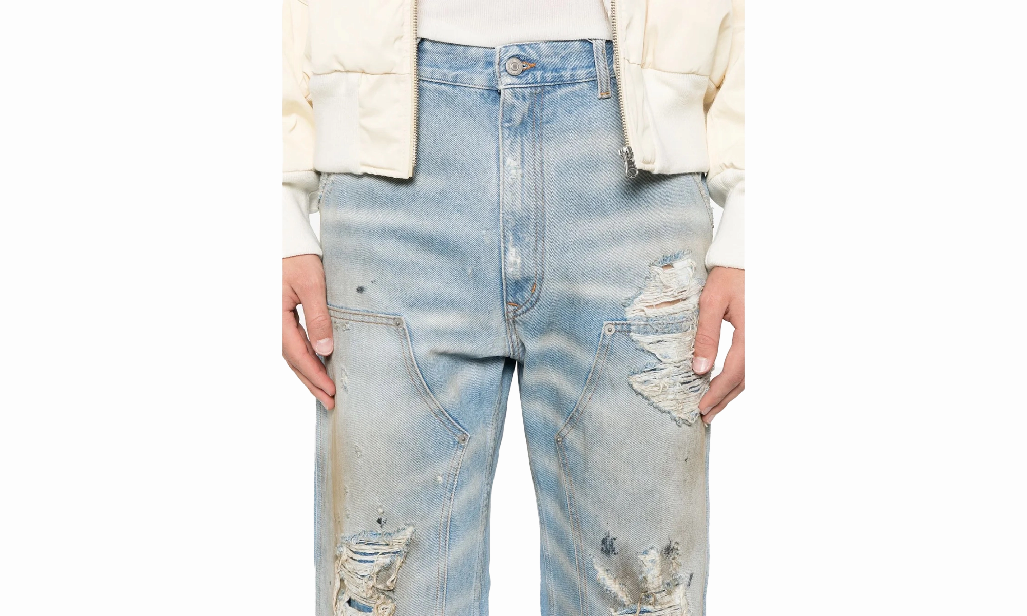 Distressed Blue Jeans "Blue" Street Fashion Trend Setter Holiday Vibes Streetwear Fan Family Style