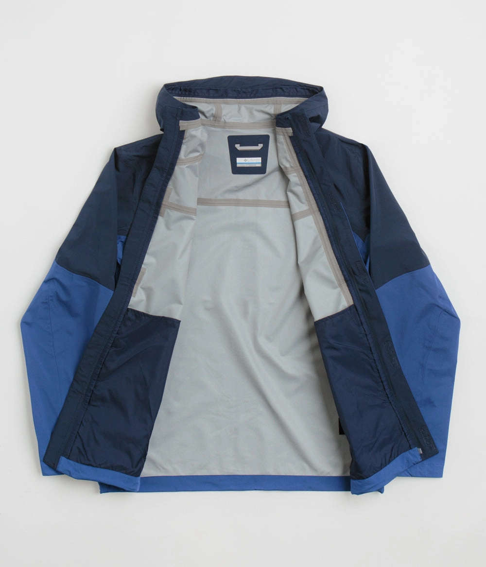 Columbia Wahkeena Falls 3L Shell Jacket - Mountain Blue / Collegiate Navy Aid Durable Construction