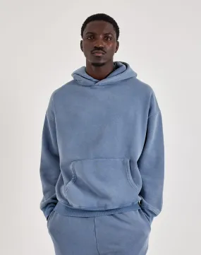 DH Essentials Acid Wash Fleece Pullover Hoodie Adjustable Fit Code Soul