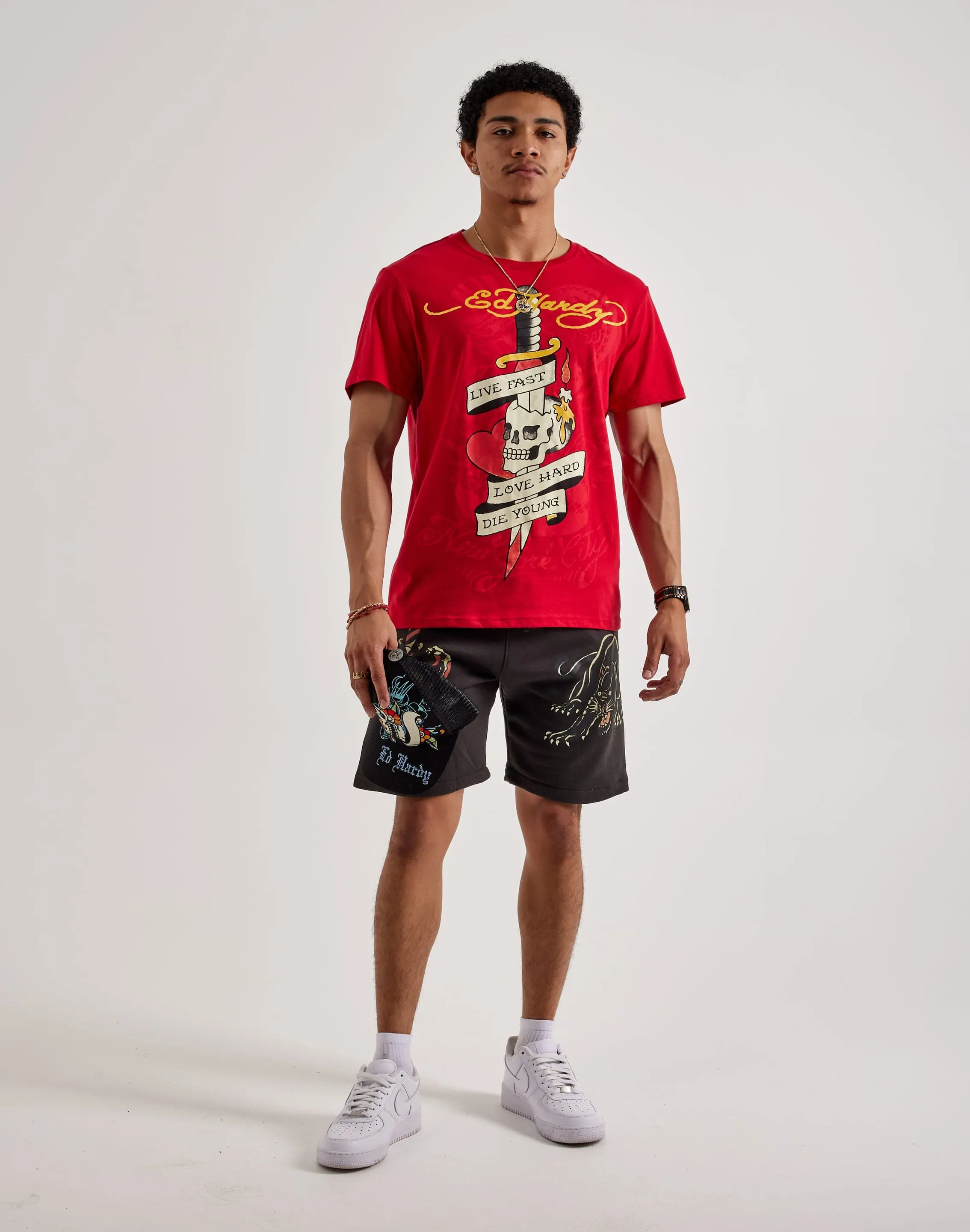 Ed Hardy Live Fast Tee Holiday Glow