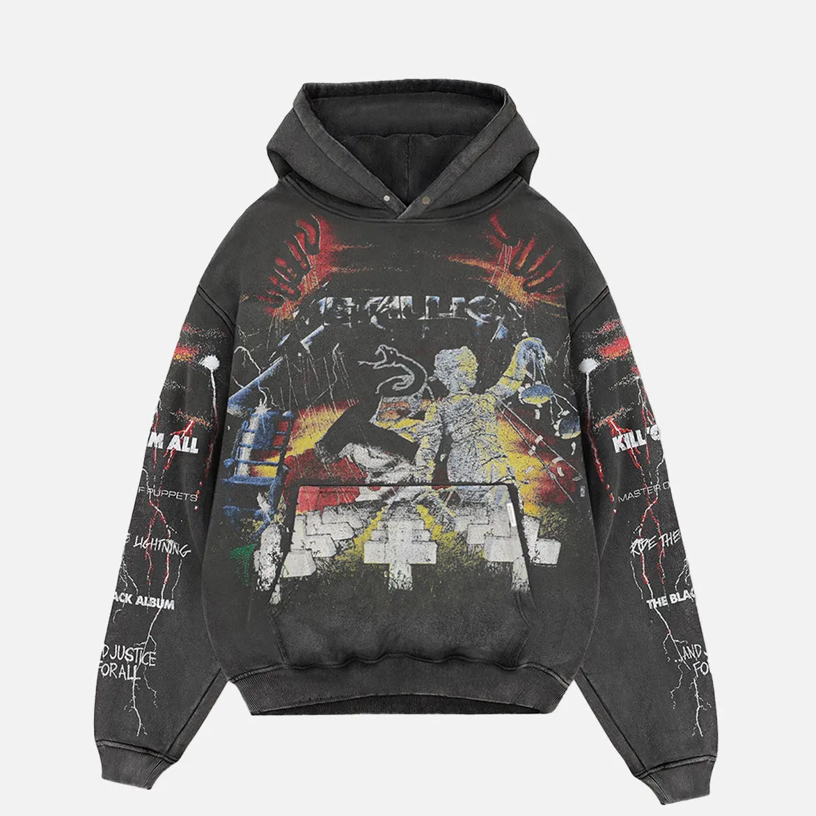 METALLICA MASTER OF PUPPETS HOODIE - VINTAGE GREY Elegant Glow
