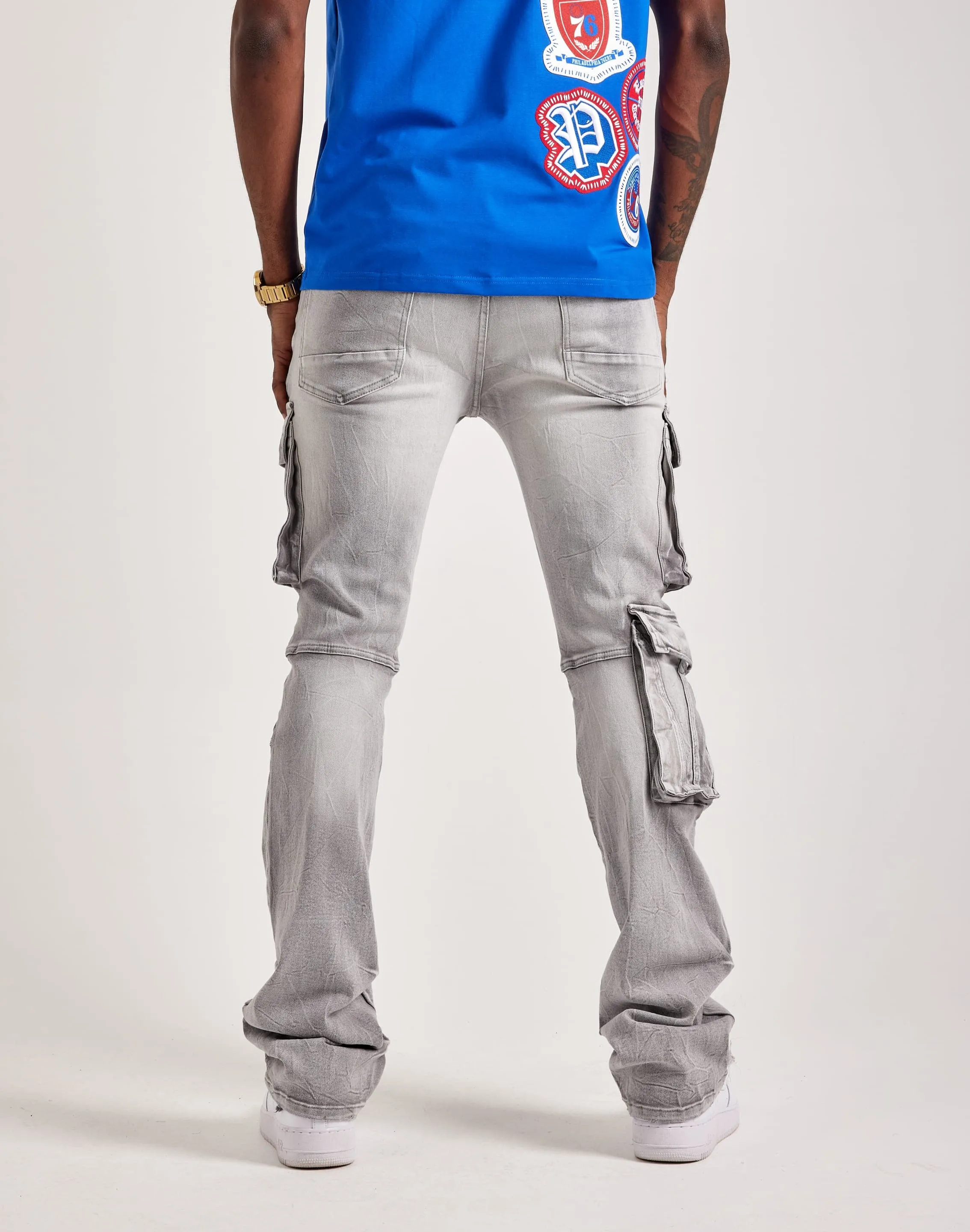 Commute Ease Smoke Rise Utility Pocket Cargo Jeans