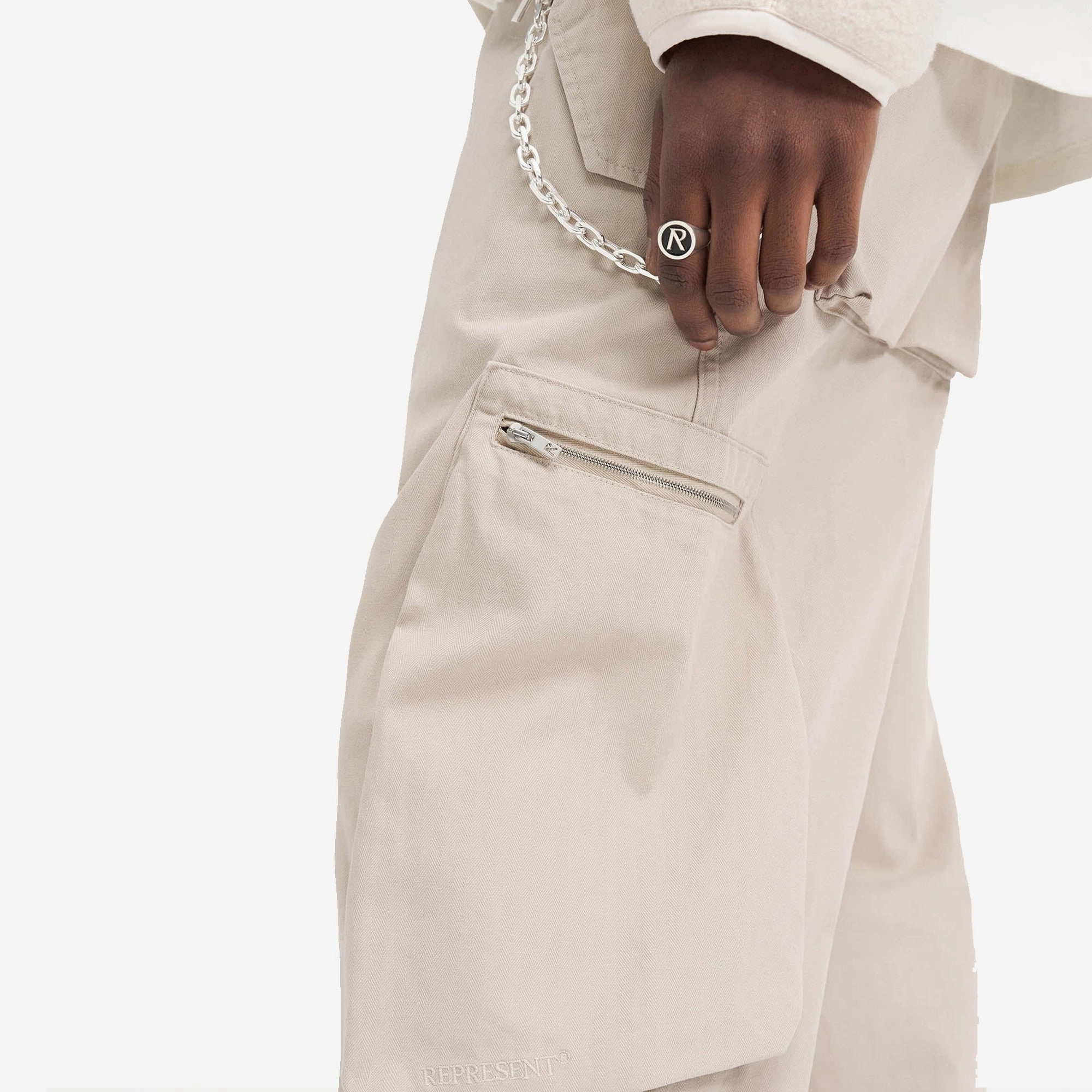 Reinforced Knees MultiPanelDesign Represent | WORKSHOP PANT  { CASHMERE
