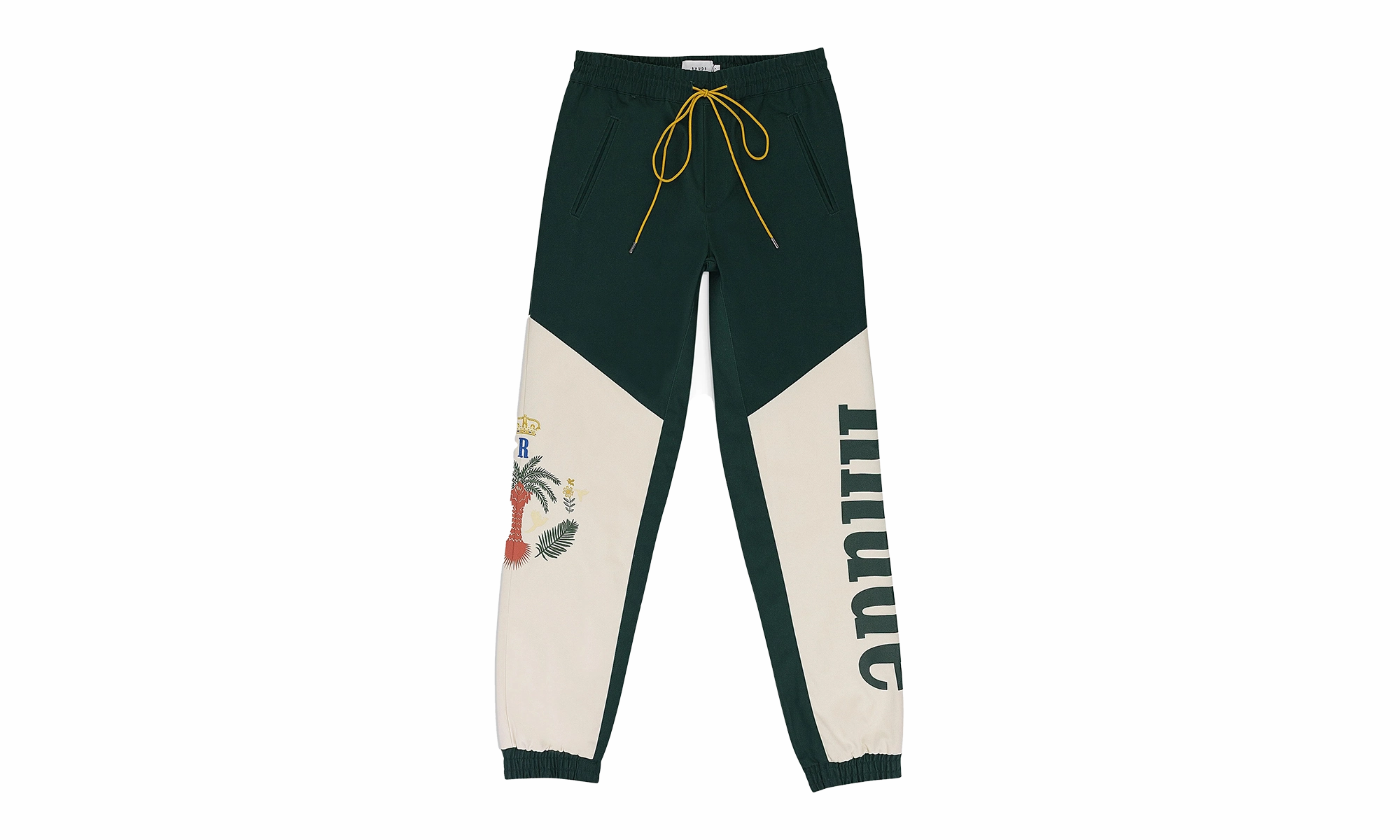 FLIGHT SWEATPANTS "GREEN/CREAM"