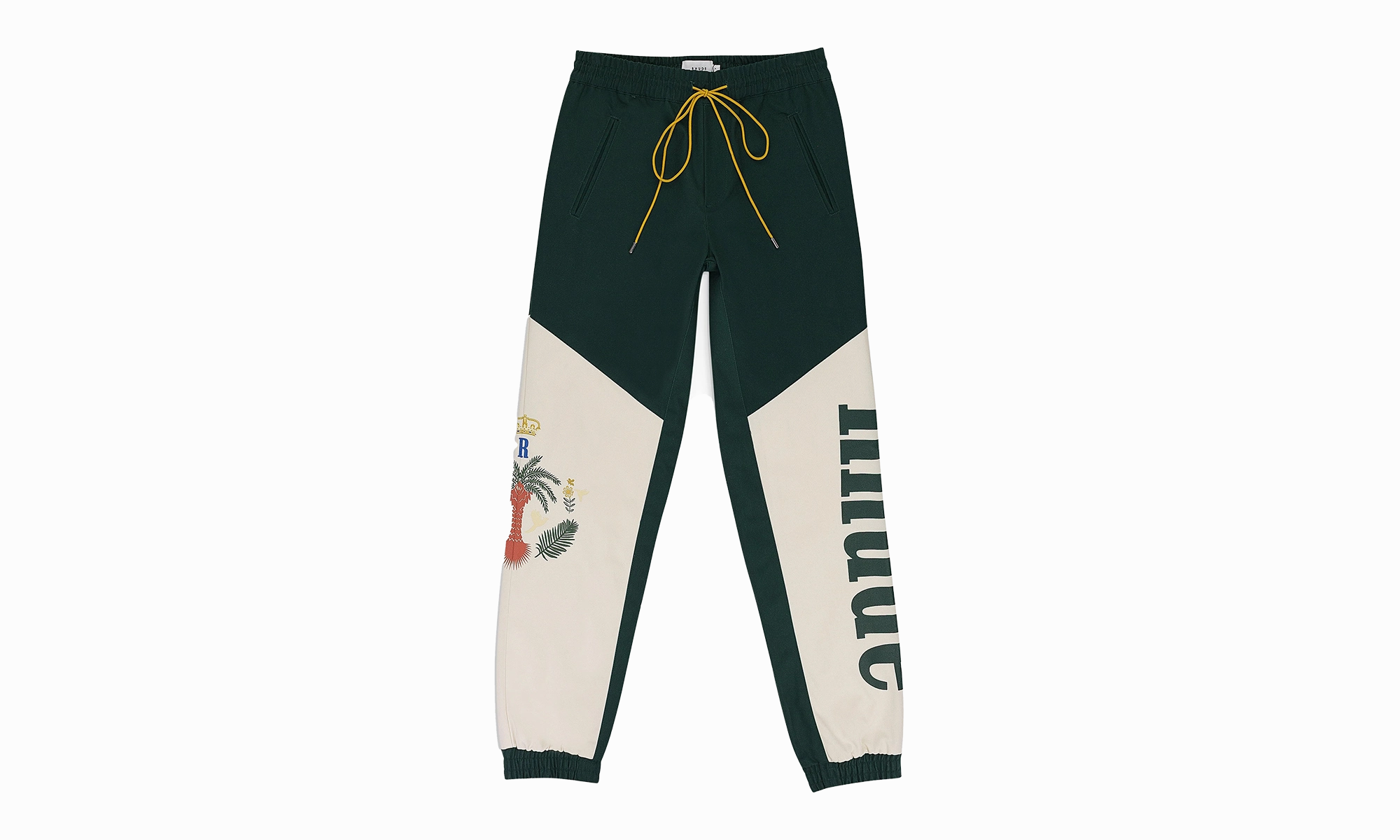 FLIGHT SWEATPANTS "GREEN/CREAM"