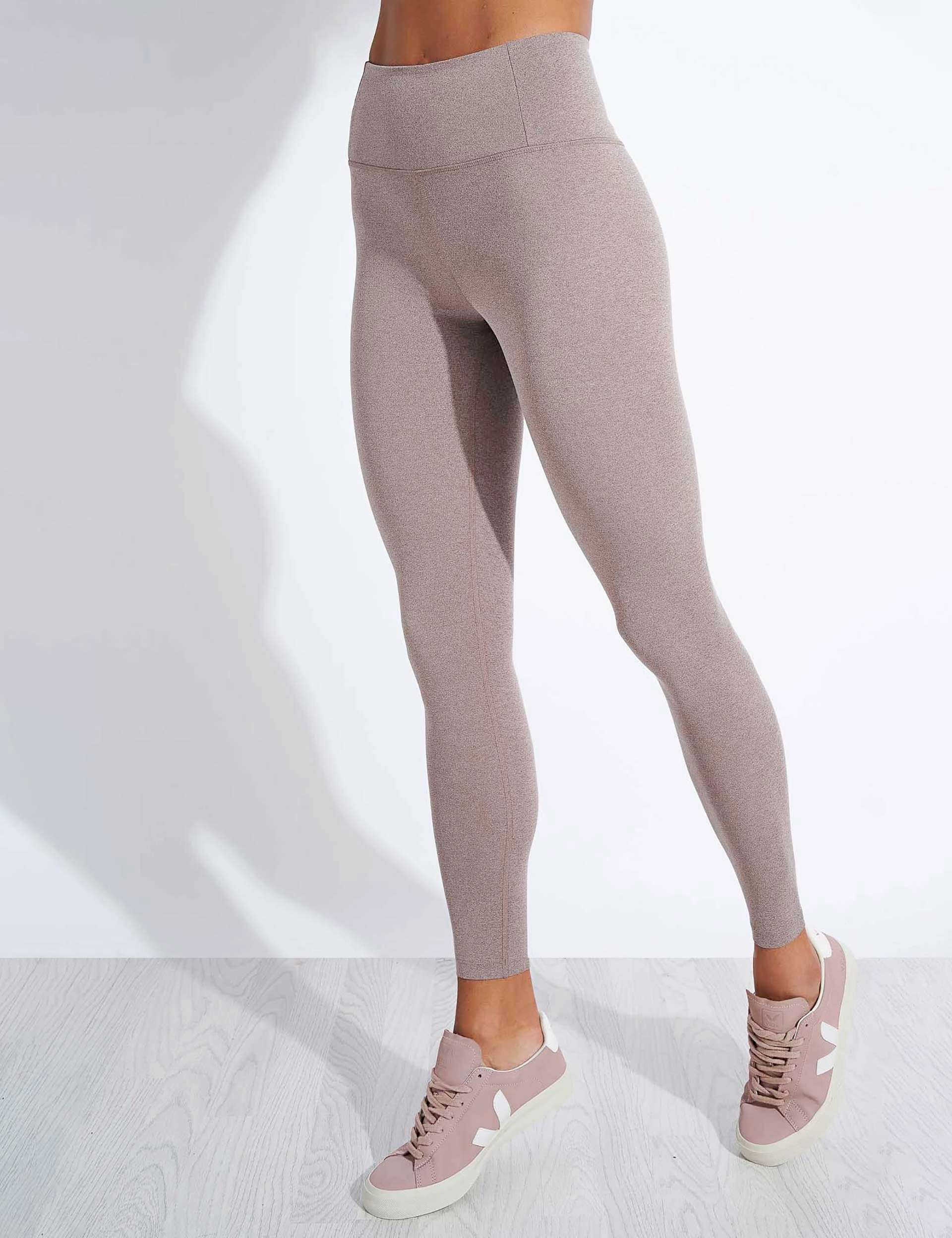 Compression Support Mountain Hike Work Commute Extra Soft FLOAT High Waisted Legging - Cocoon Heather