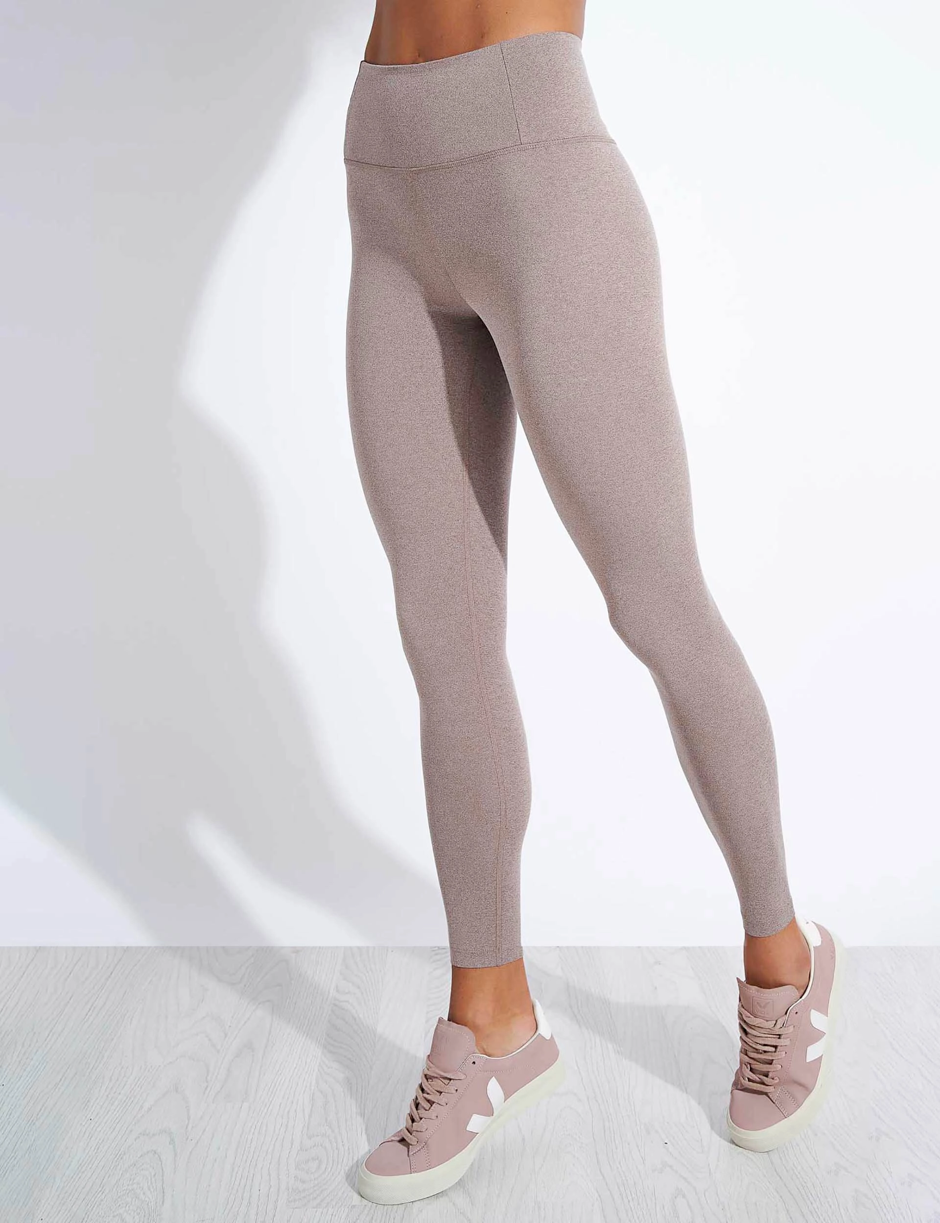Fitness Training Beginner Level FLOAT High Waisted Legging - Cocoon Heather