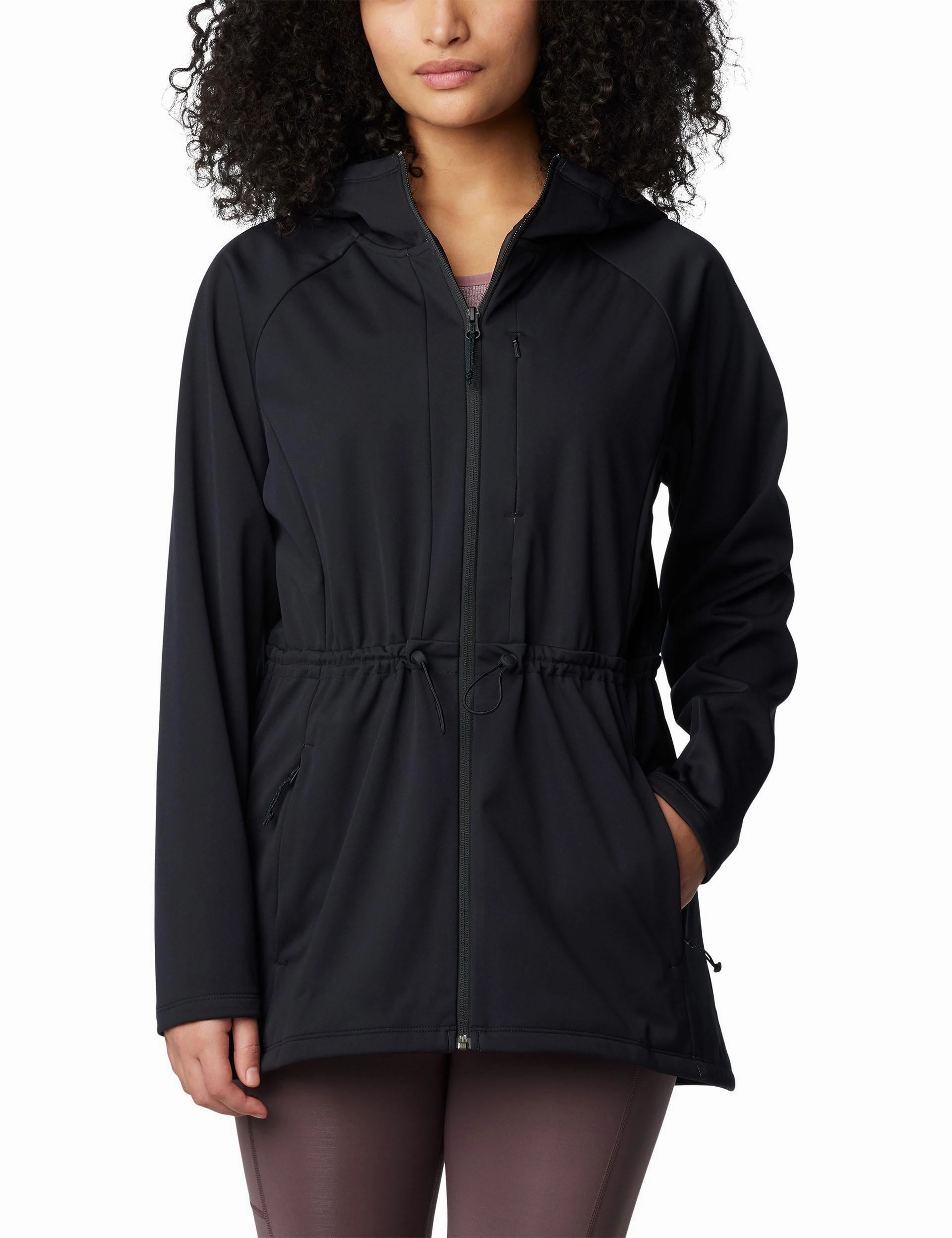 Flora Park II Mid Softshell Jacket - Black Light Weight Moisture Managing Liner