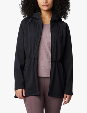 Flora Park II Mid Softshell Jacket - Black Windproof Cuffs