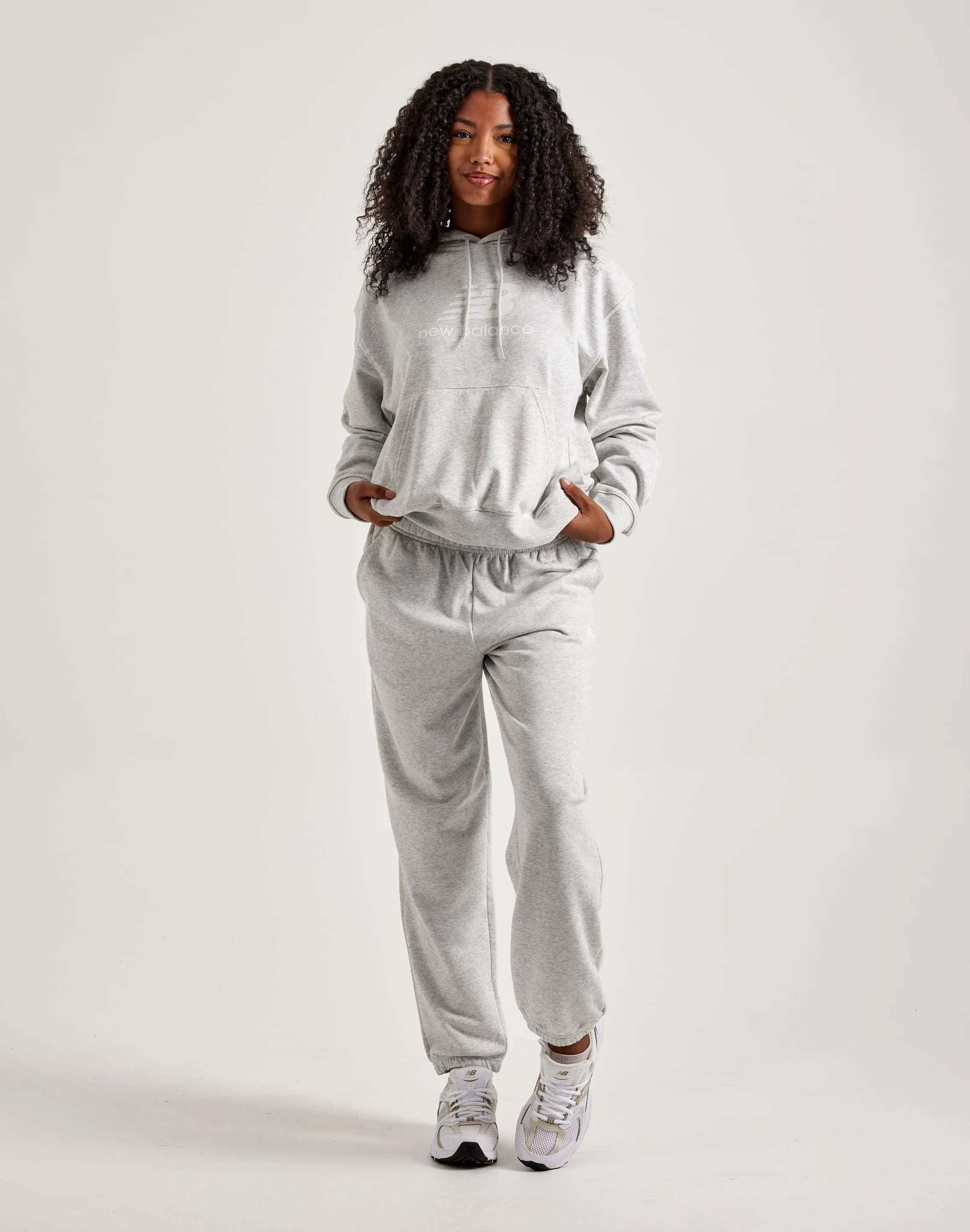 New Balance Sport Essentials French Terry Logo Hoodie Hypoallergenic Fibers NonIrritating