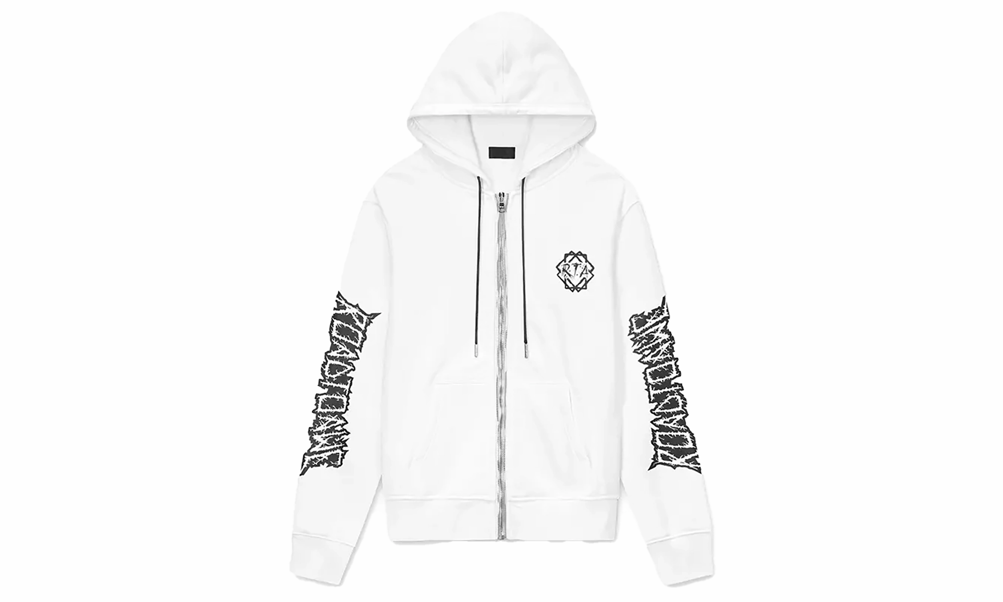 Floyd Zip Up Hoodie "White Metal Road To Awe"