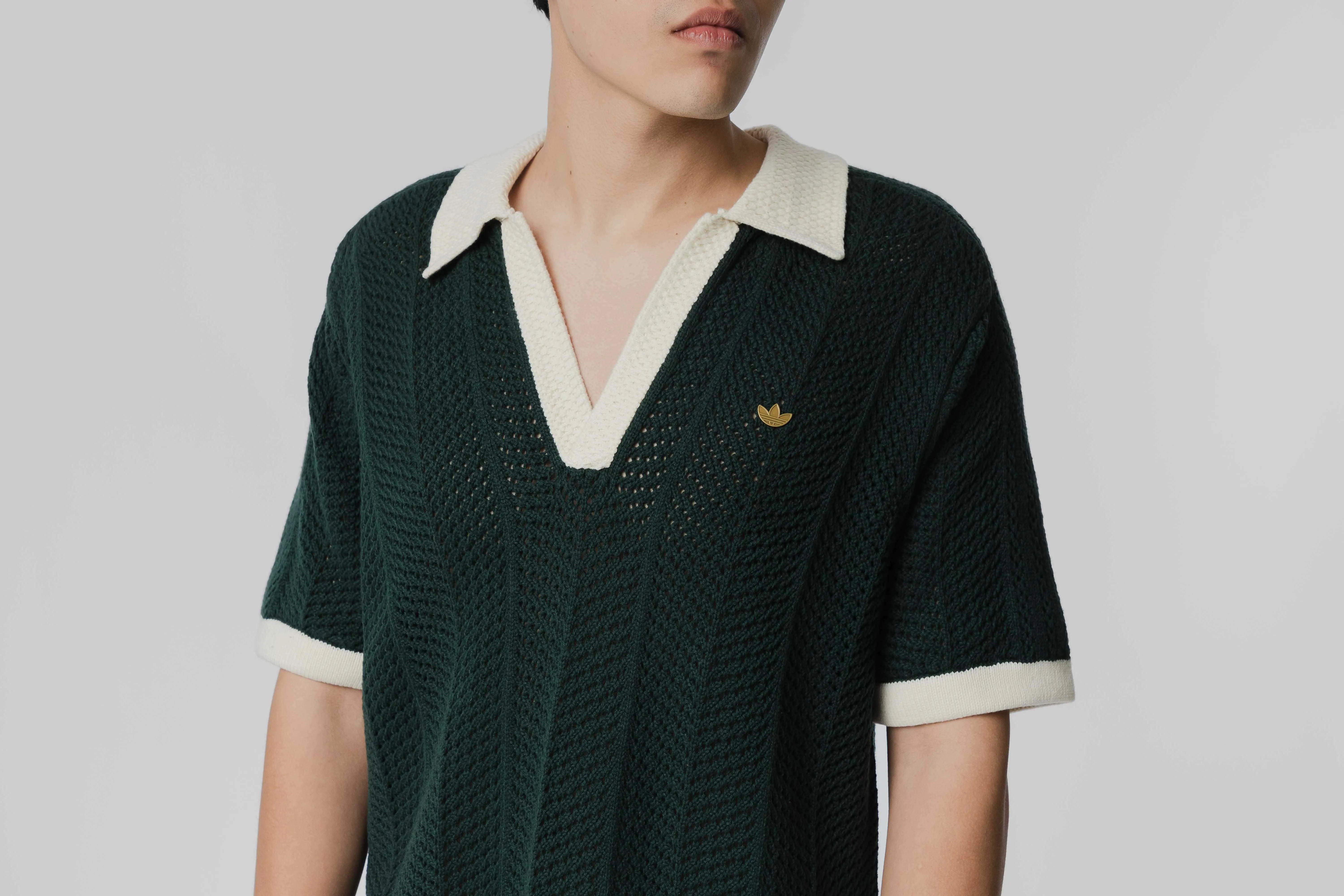 adidas CLOT by Edison Chen Knit Polo AirflowOptimized Design Slim Fit Shirt