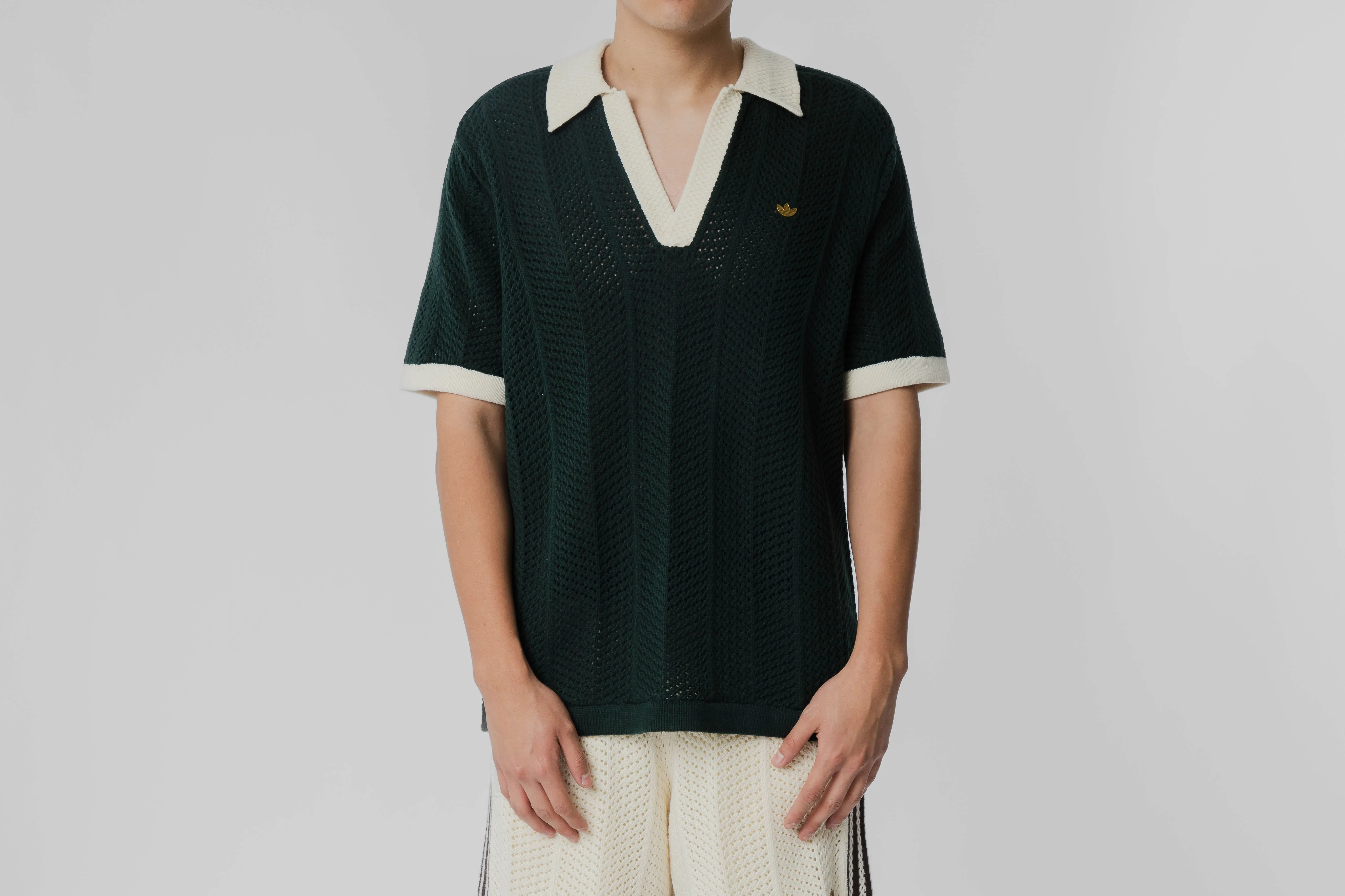 adidas CLOT by Edison Chen Knit Polo Bound Seam Edges BondedShoulderTaping