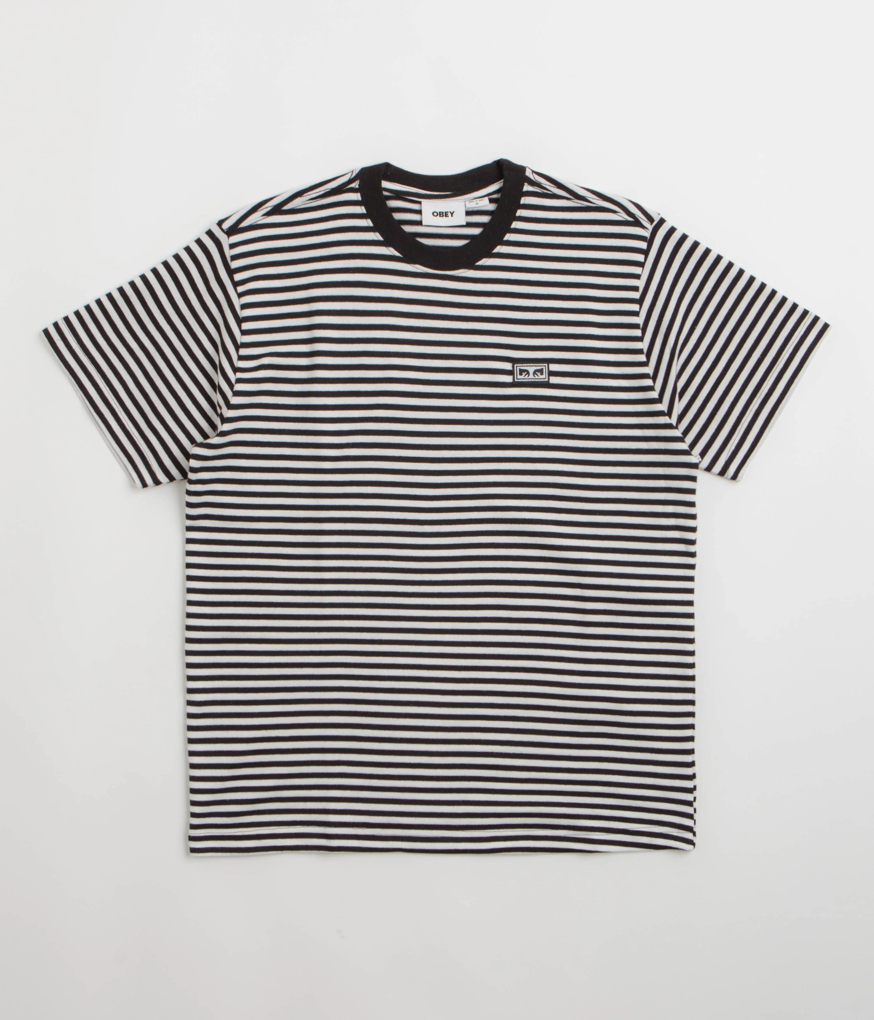 Obey Established Works Eyes Stripe T-Shirt - Black college event