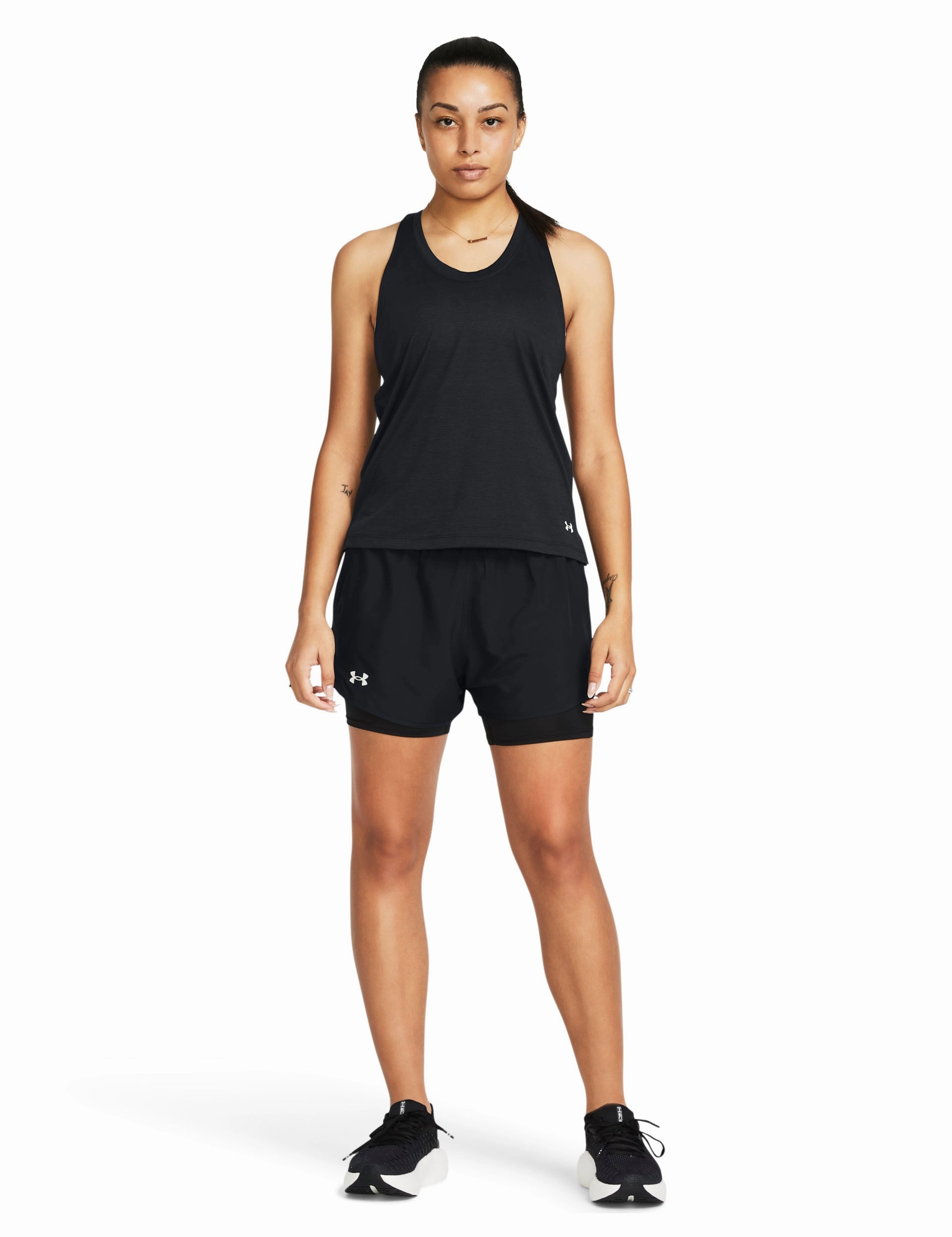 Fly-By 2-in-1 Shorts - Black/Reflective Water Repellent Coating skiing outfit