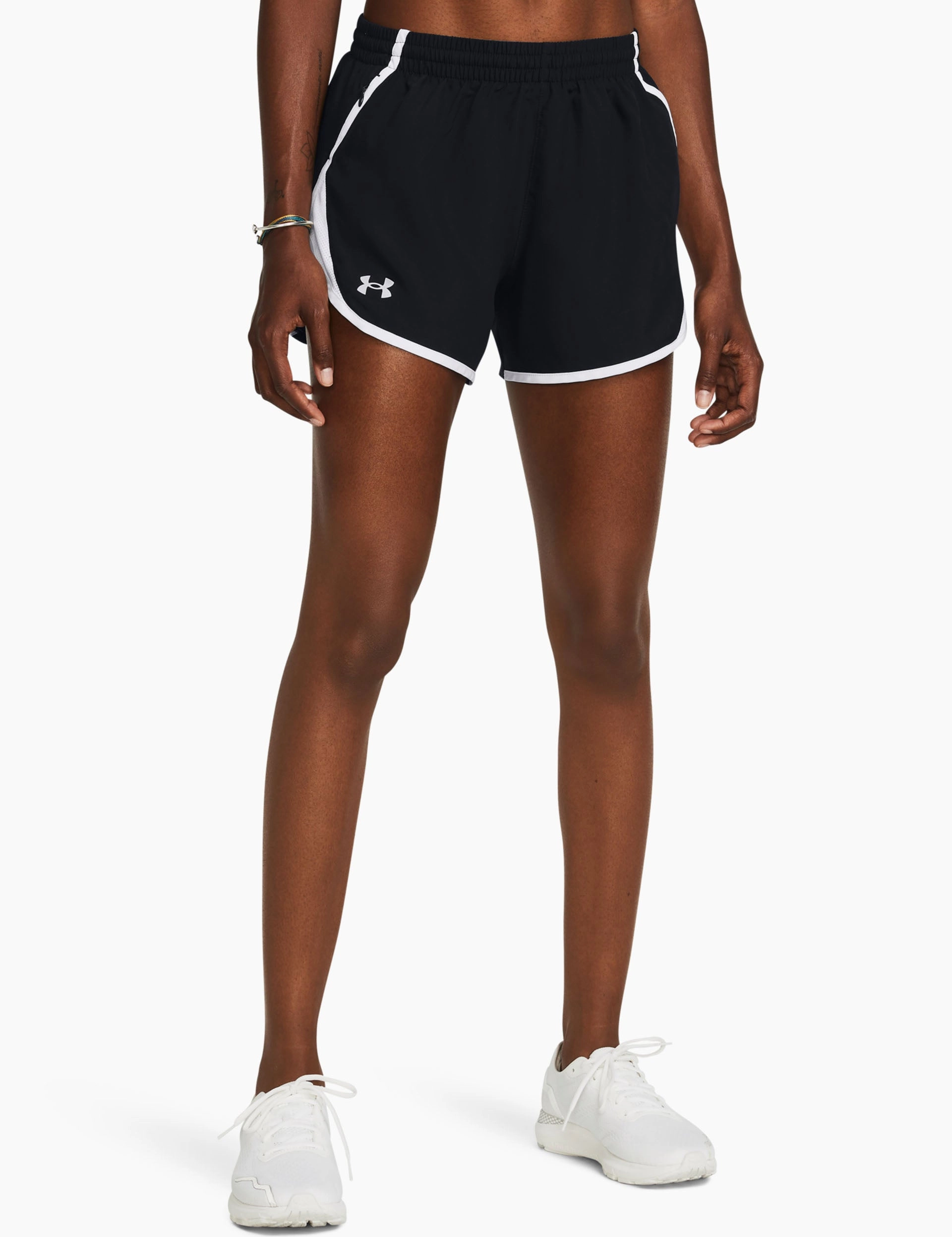 Fly-By 3" Shorts - Black/White Modern Cut Wrinkle Resistant Treatment