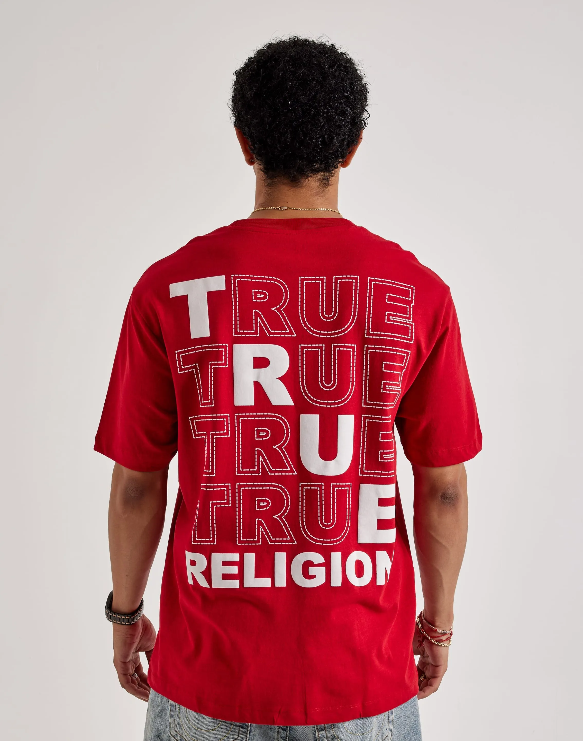 True Religion Puff Stitch Tee Fresh Glow