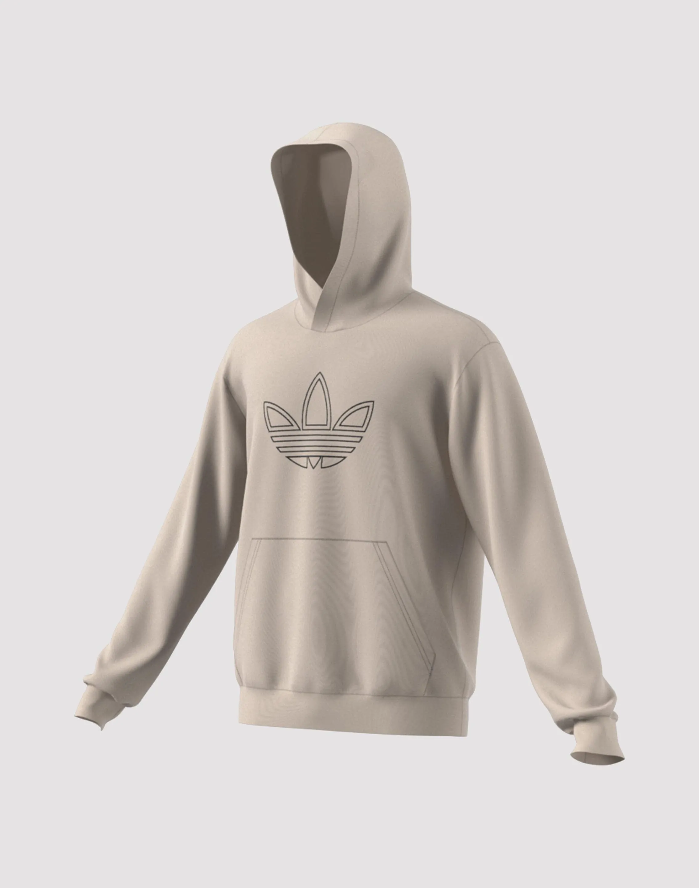 Global Edge Adidas Outlined Trefoil Pullover Fleece Hoodie