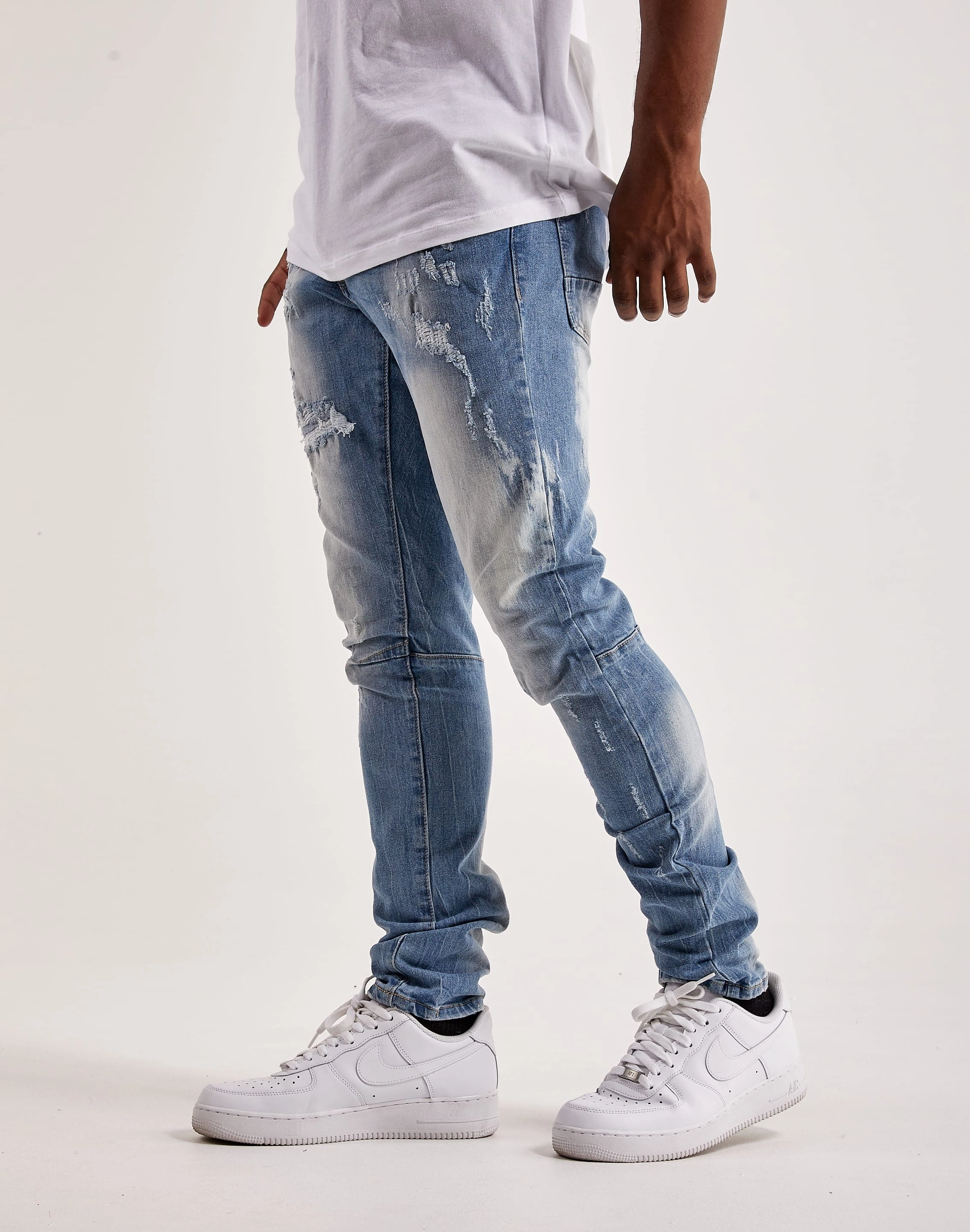 Smoke Rise Rip & Repair Jeans Mediterranean Air