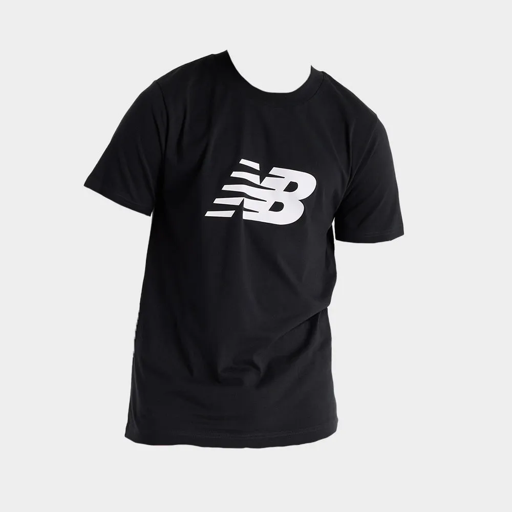 New Balance Mens Sport Logo Tee Black Speed Soul