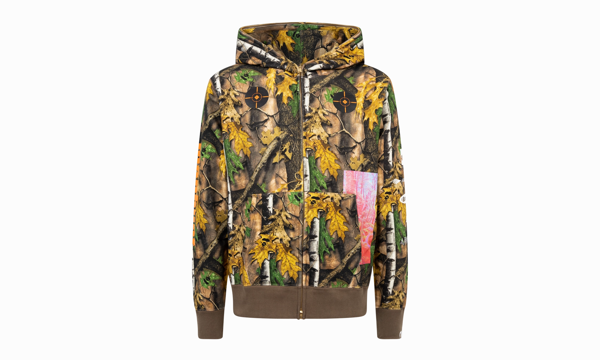 Forest Camo Wide Full Zip Hoodie