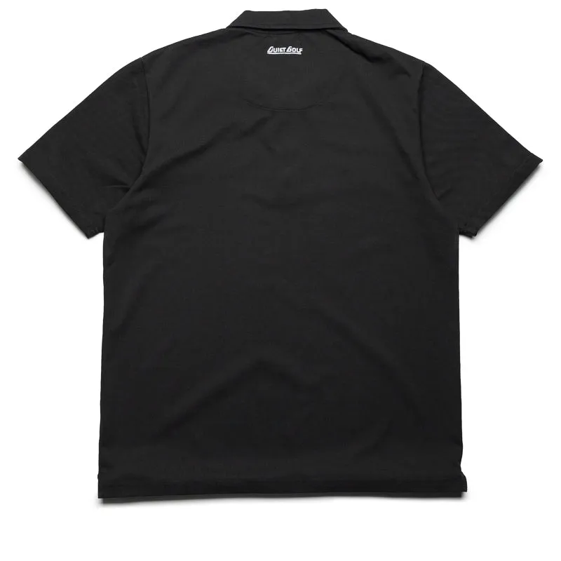 Quiet Golf Tour Polo - Black wrinkle free handmade touch
