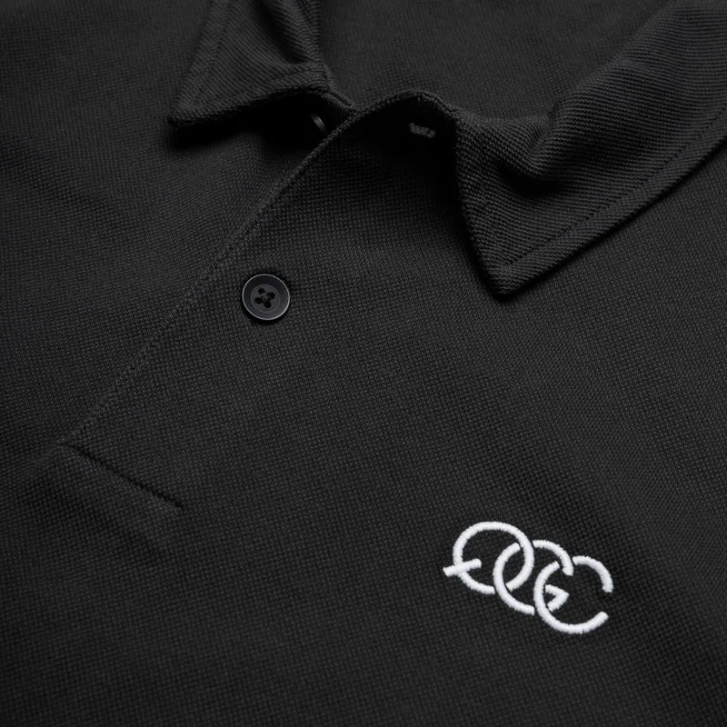 Quiet Golf Tour Polo - Black Ergonomic Sleeve Cut