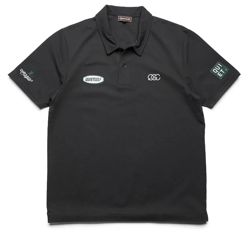 Quiet Golf Tour Polo - Black Summer Camp Lightweight Feel